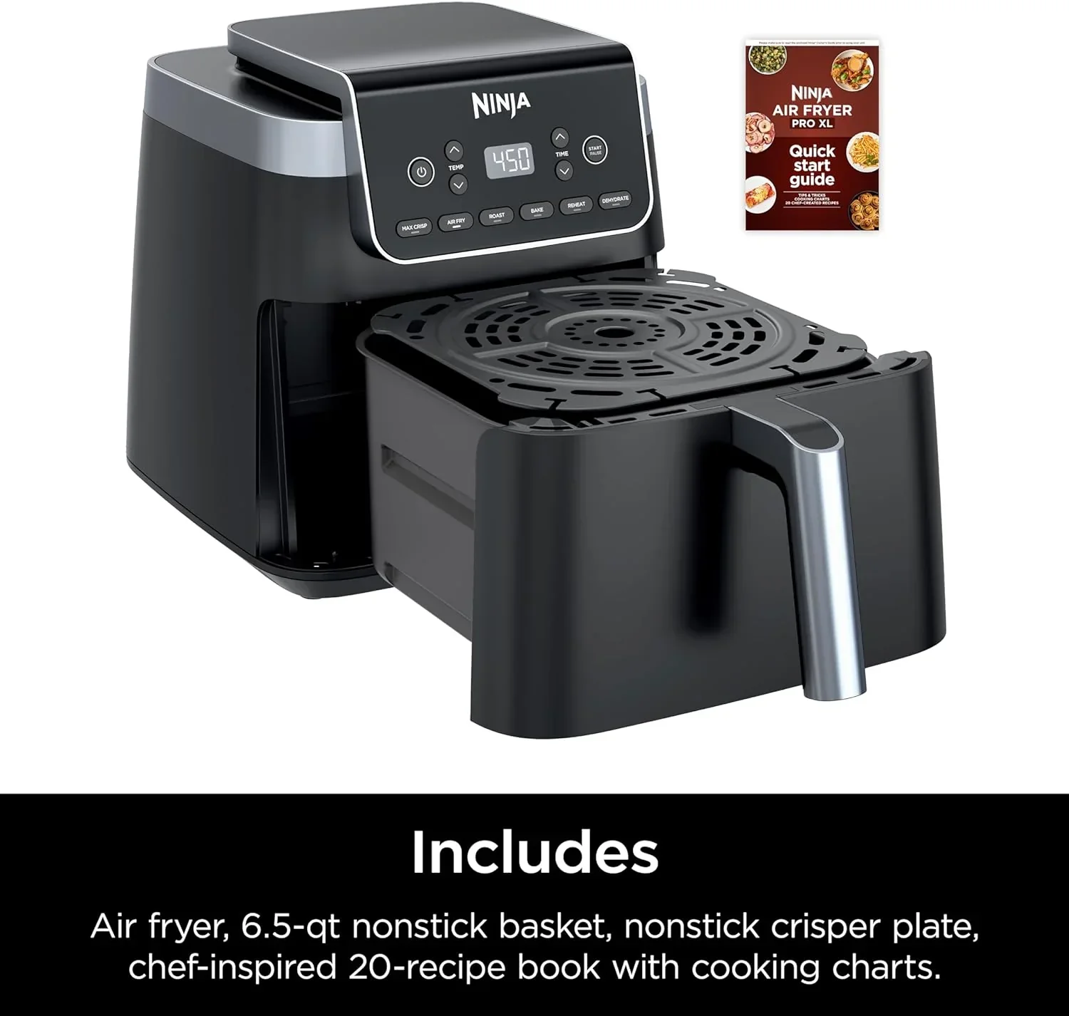 Friteuse à air Ninja Air Fryer Pro 5 pintes 4 en 1 qui permet de frire, cuire, réchauffer et déshydrater