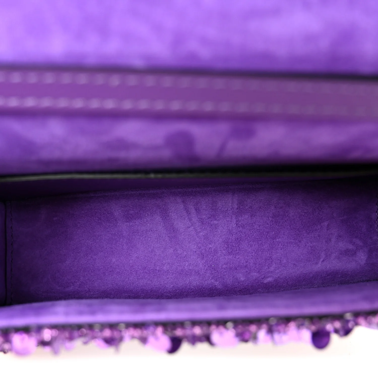 Sequin Crystal Vlogo Embroidered Small Loco Shoulder Bag Astral Purple