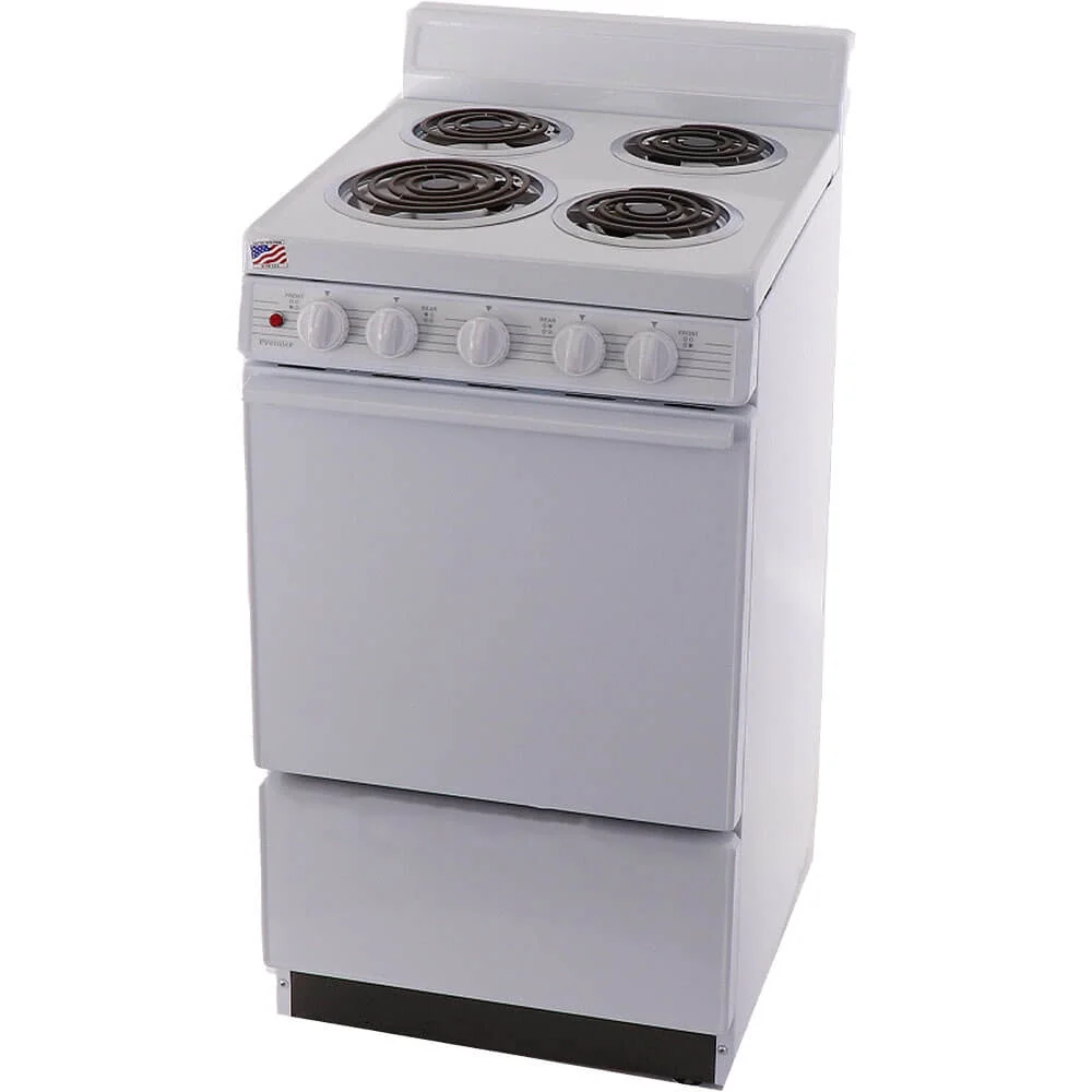 Premiernbsp;2 4 Cu Ft White Freestanding Electric Coil Range Image 3
