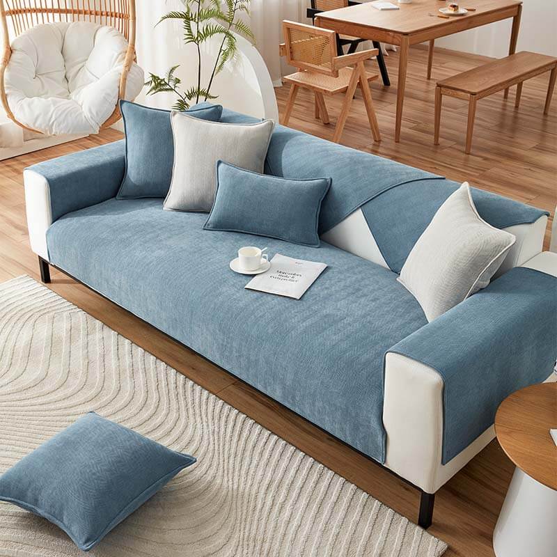 Herringbone Cushion Chenille Waterproof & Antifouling Pillow