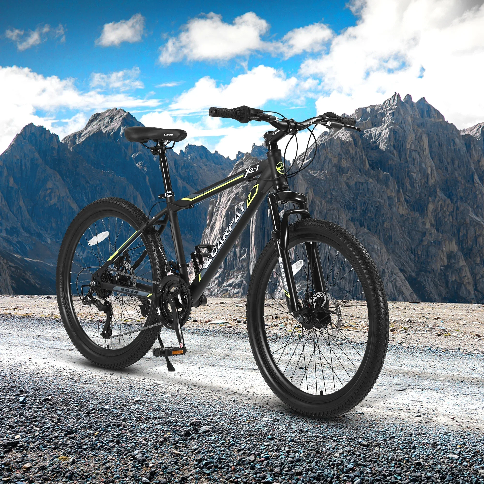 Ambifirner 24-Inch Mountain Bike with Shimano 21-Speed Drivetrain & Dual Disc Brakes �C Steel Front Suspension Frame Urban Riding