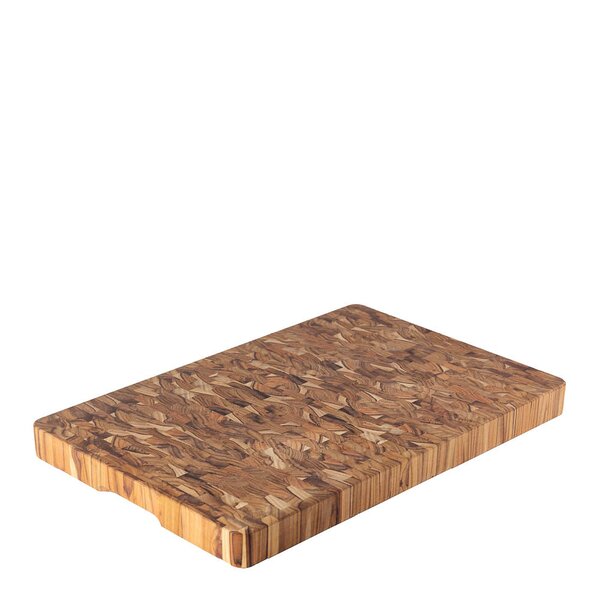 Skjærefjøl i tre 38x50 cm endeved teak