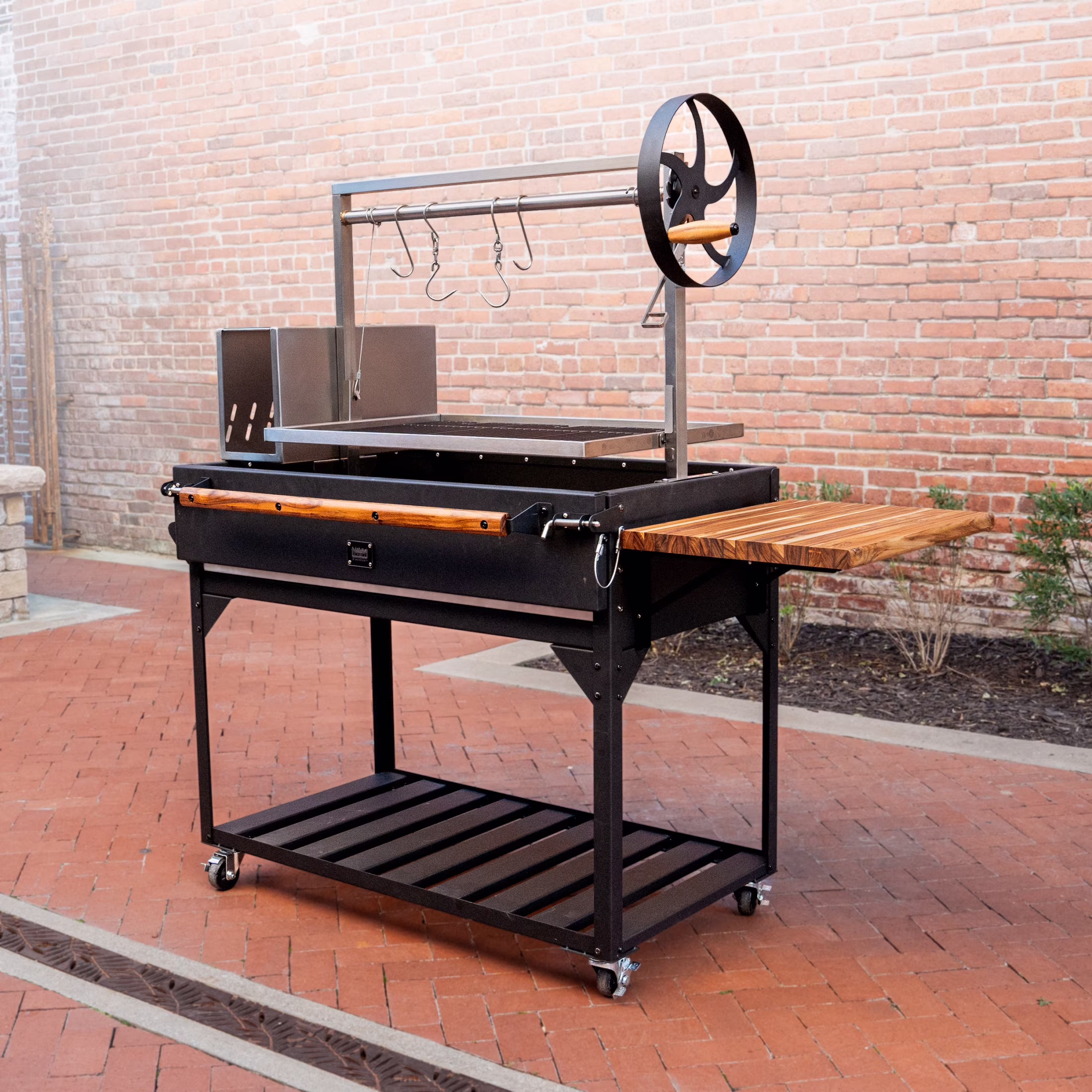 Backyard Discovery Argentine Santa Maria Wood Fire & Charcoal Steel BBQ Grill, Brasero