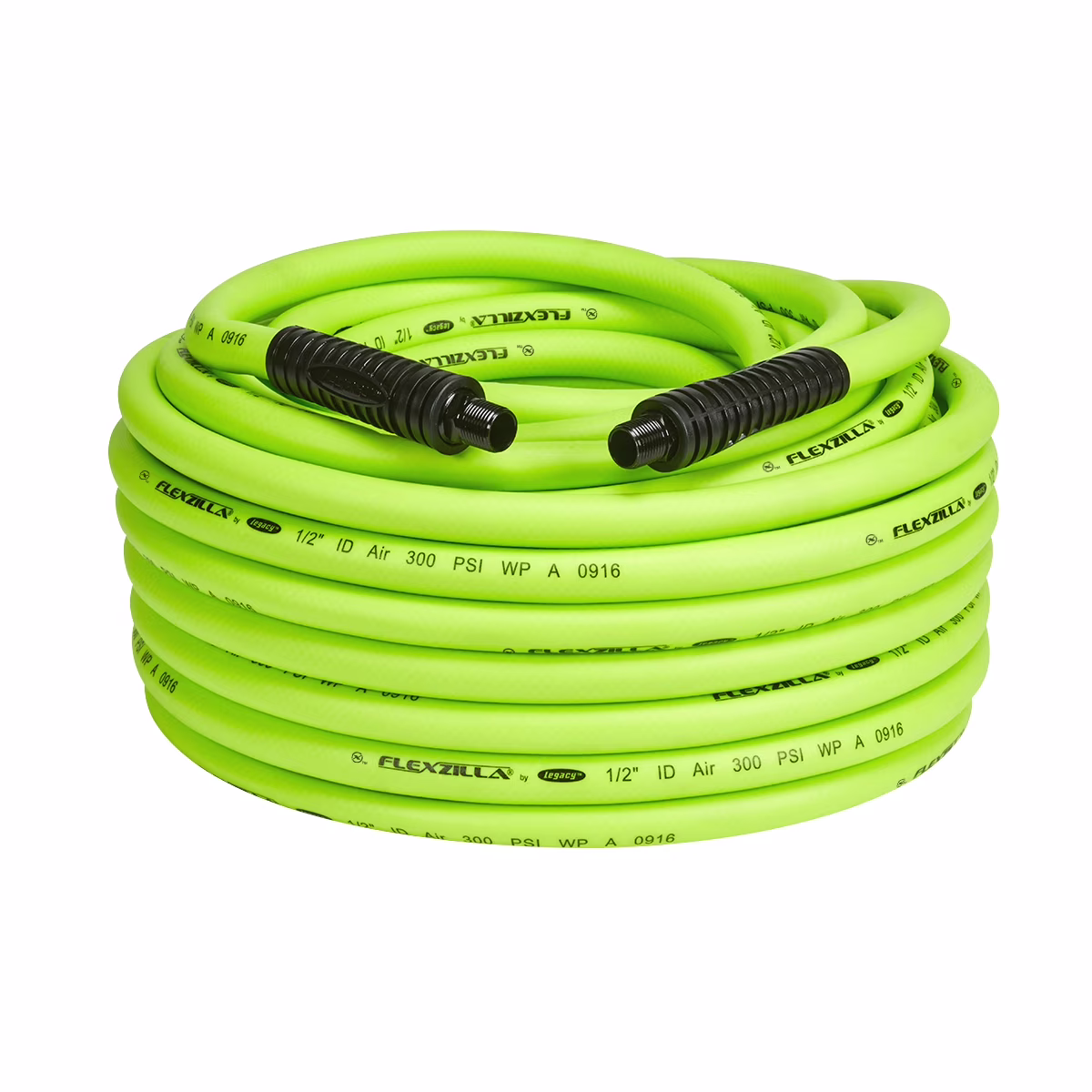 Flexzilla? Air Hose, 1/2 x 100', 3/8 MNPT Fittings, ZillaGreen?