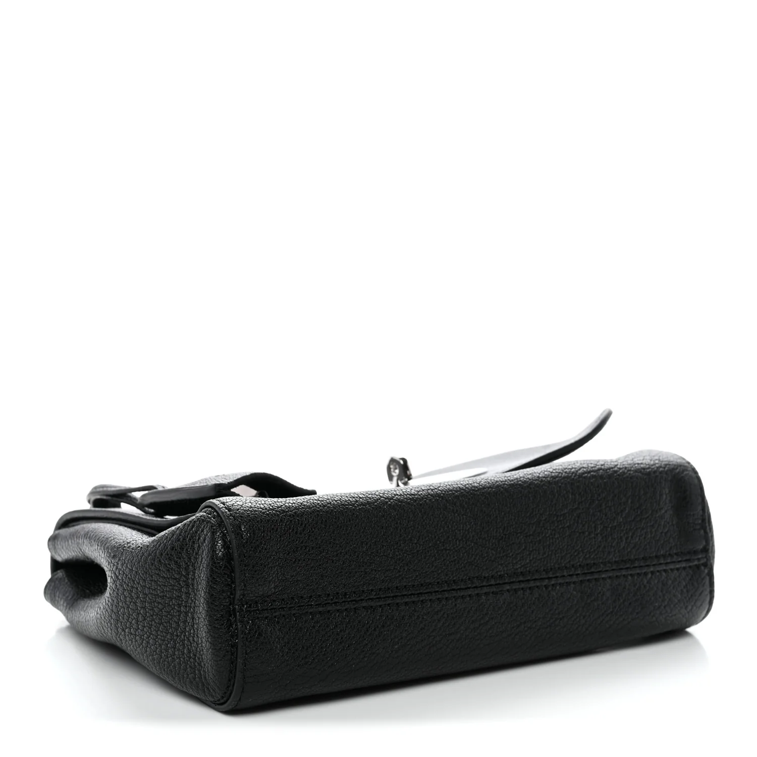 Glossy Goatskin Small Lily Flap Black