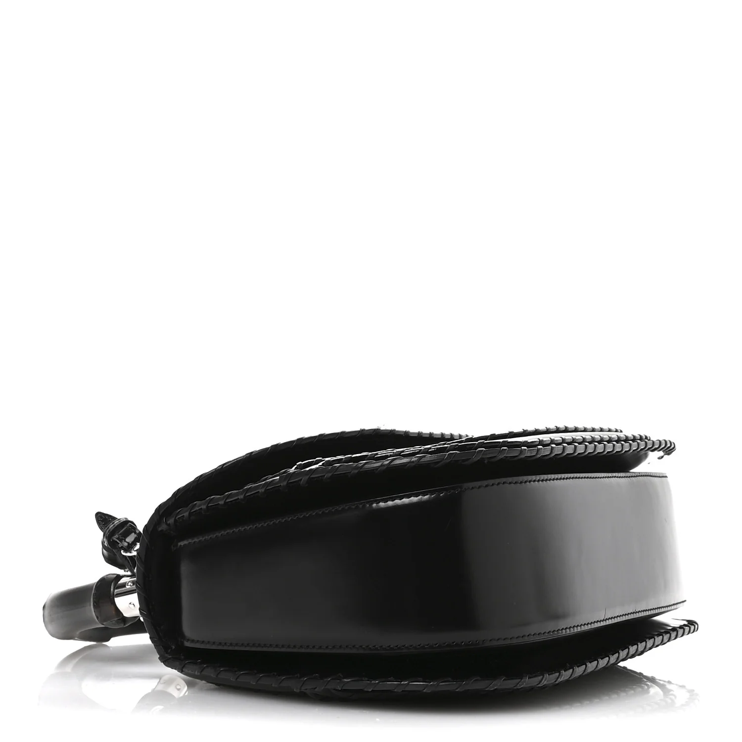 Pony Hair New Bamboo Medium Top Handle Bag Black