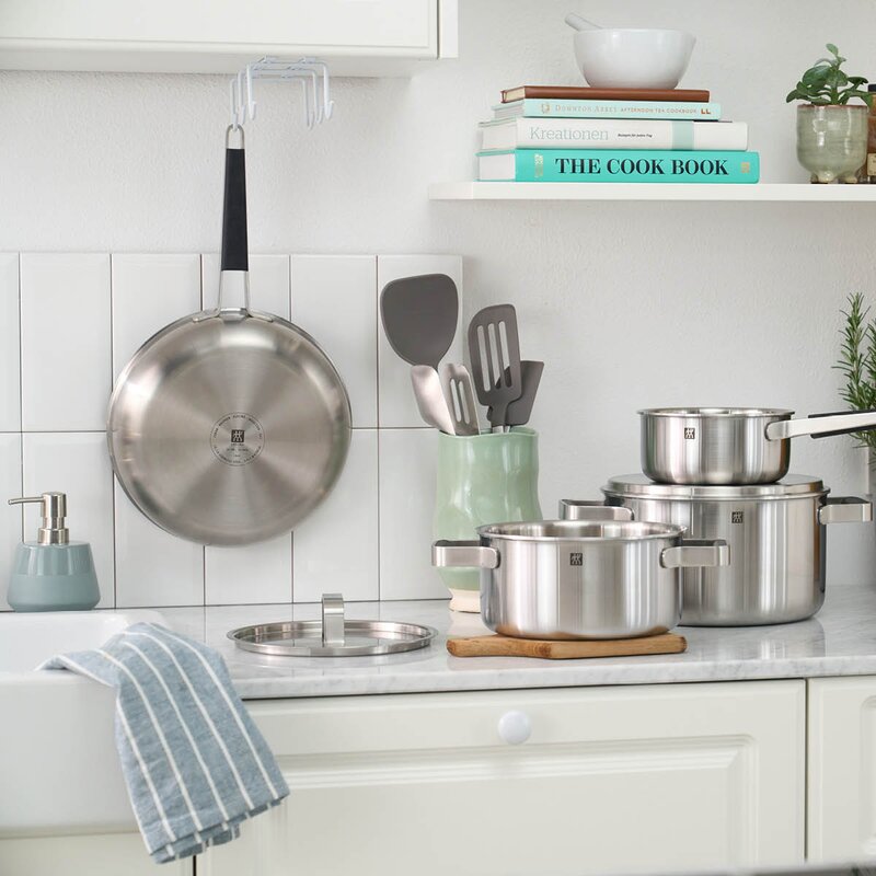 Pure stekepanne 28 cm i 3-lag rustfritt stål