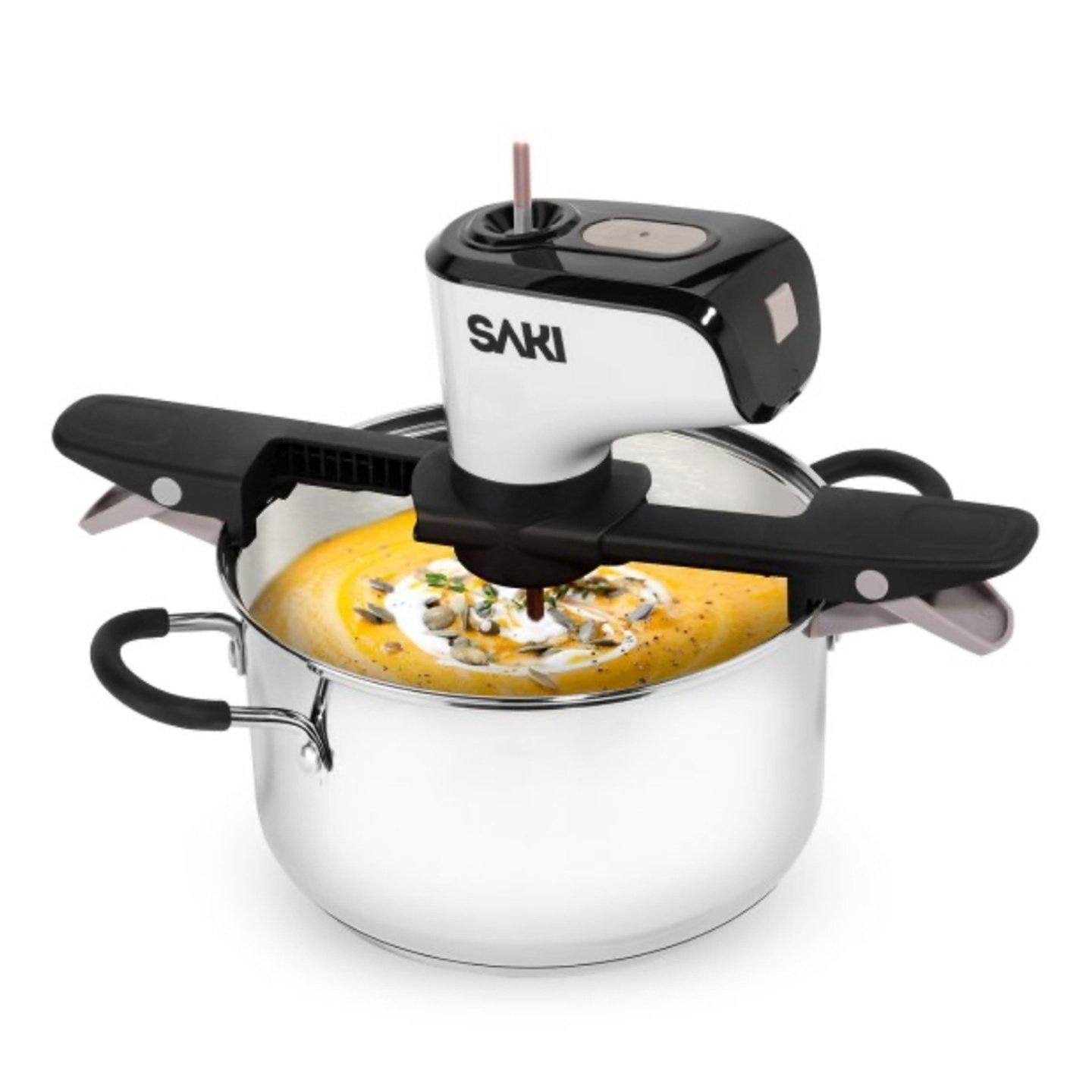 Saki Adjustable Speed Automatic Electric Cordless Hands Free Cooking Pot Stirrer