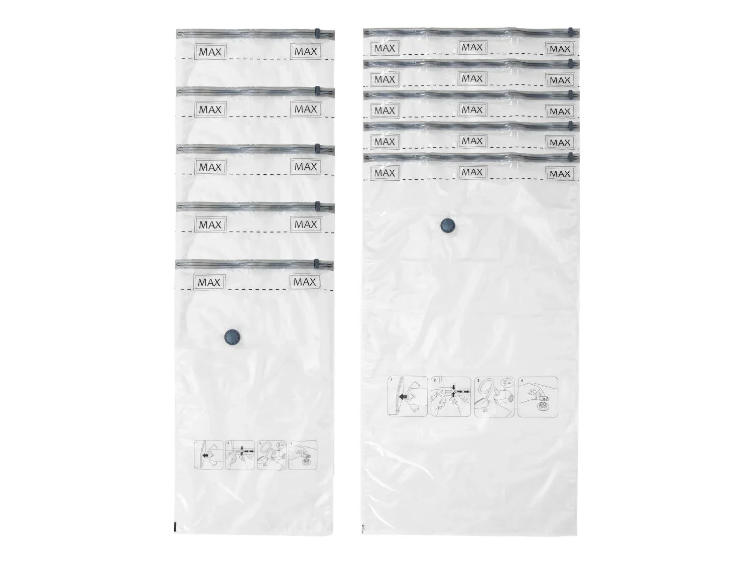 W5 Lot de 10 sacs de rangement sous vide