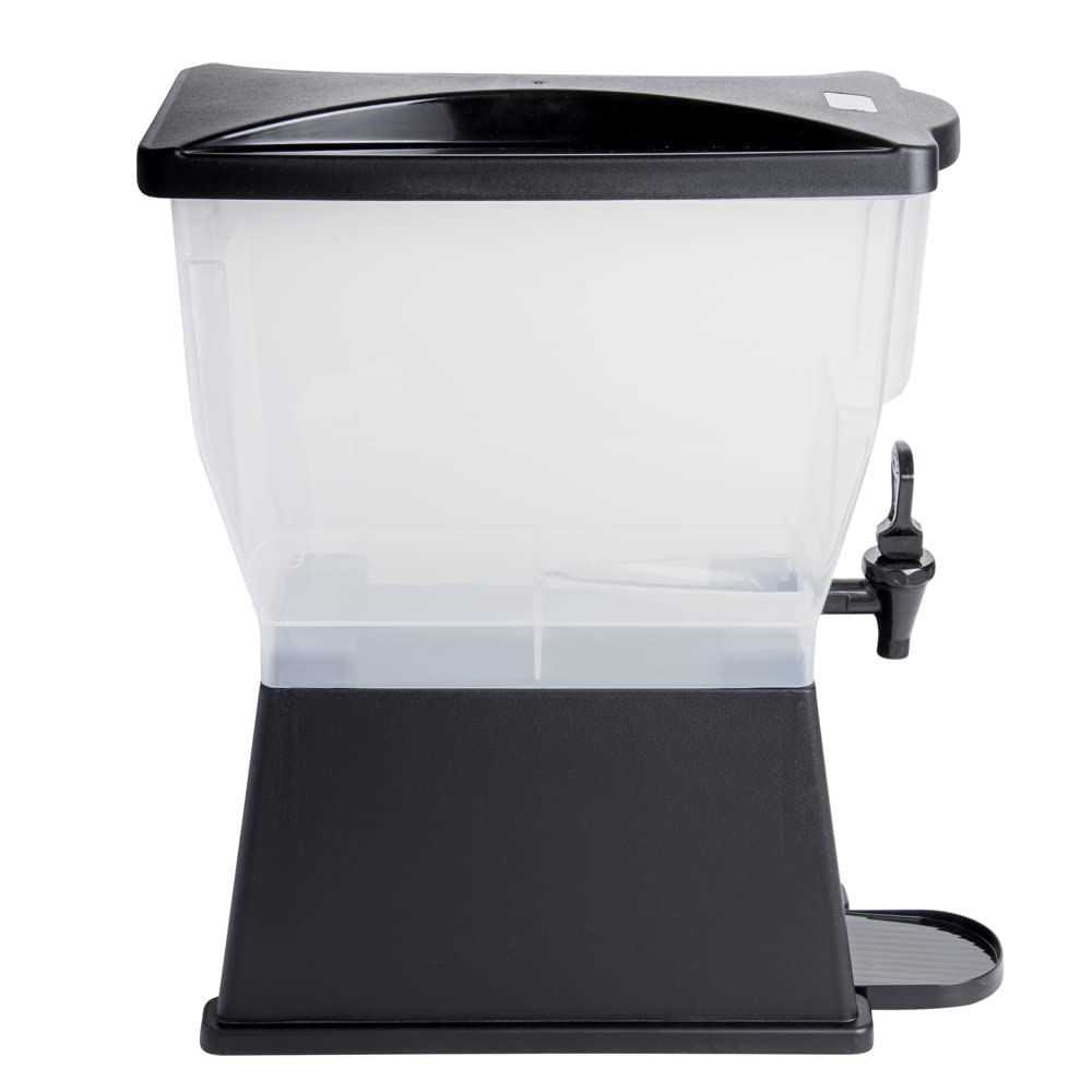 3 Gallon Drink Dispenser 1 Dishwashable Beverage Dispenser - Detachable Tank Includes Decals Black Plastic Carnival Juice Dispenser With Stand Push-Button Spigot