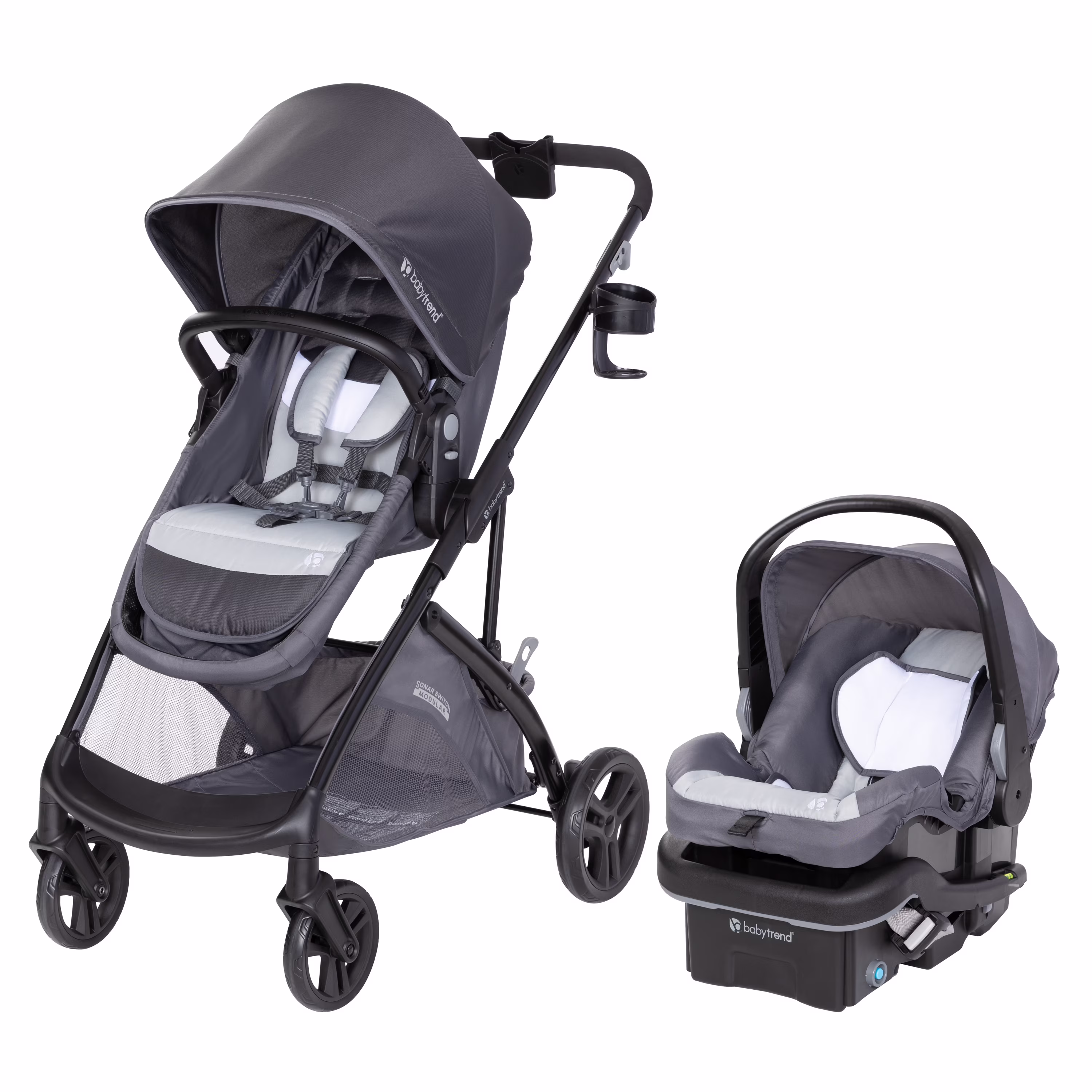 Baby Trend Sonar Switch Modular Travel System with EZ-Lift PLUS Infant Car Seat(Desert Cloud)
