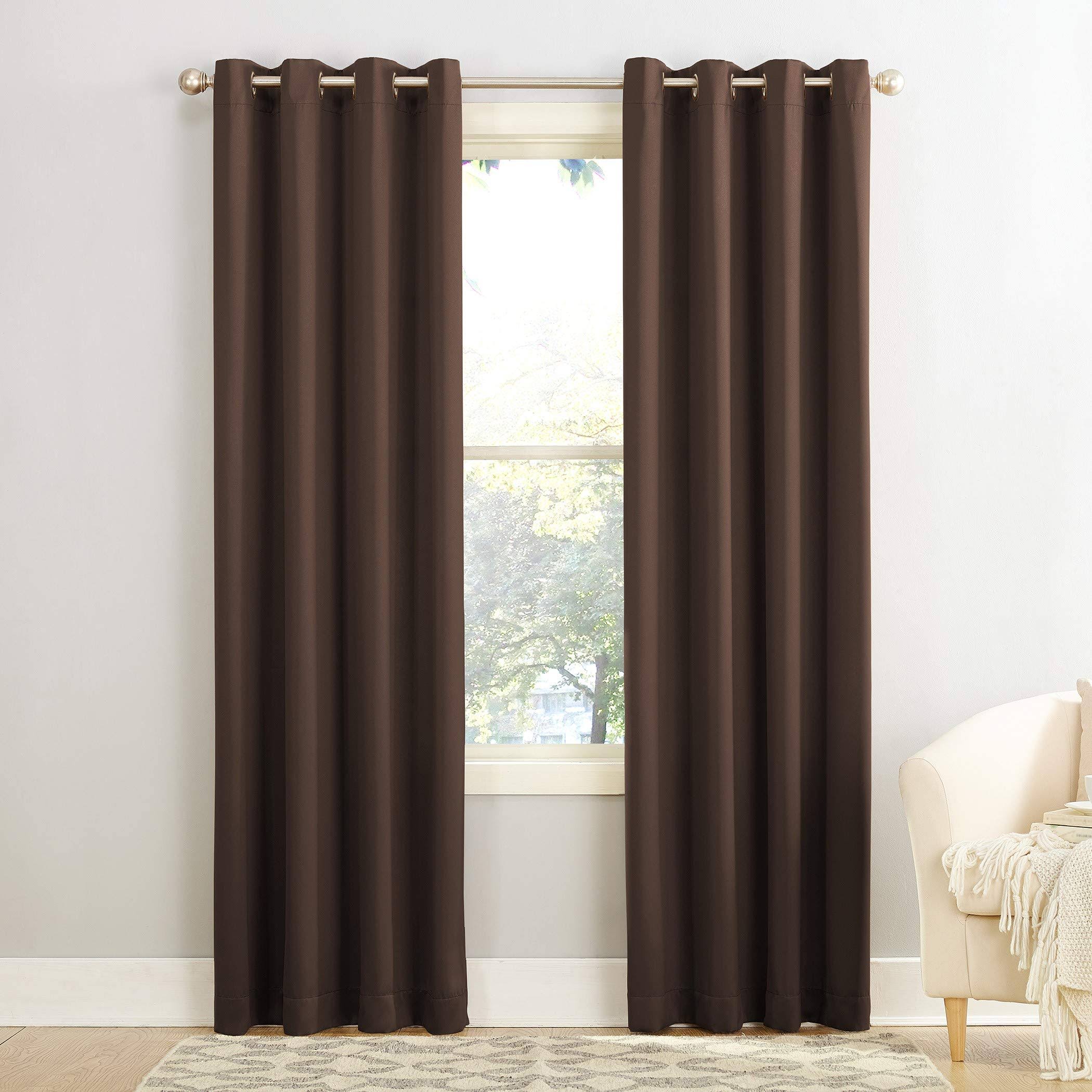 Sun Zero Barrow Energy Efficient Grommet Curtain Panel Pair