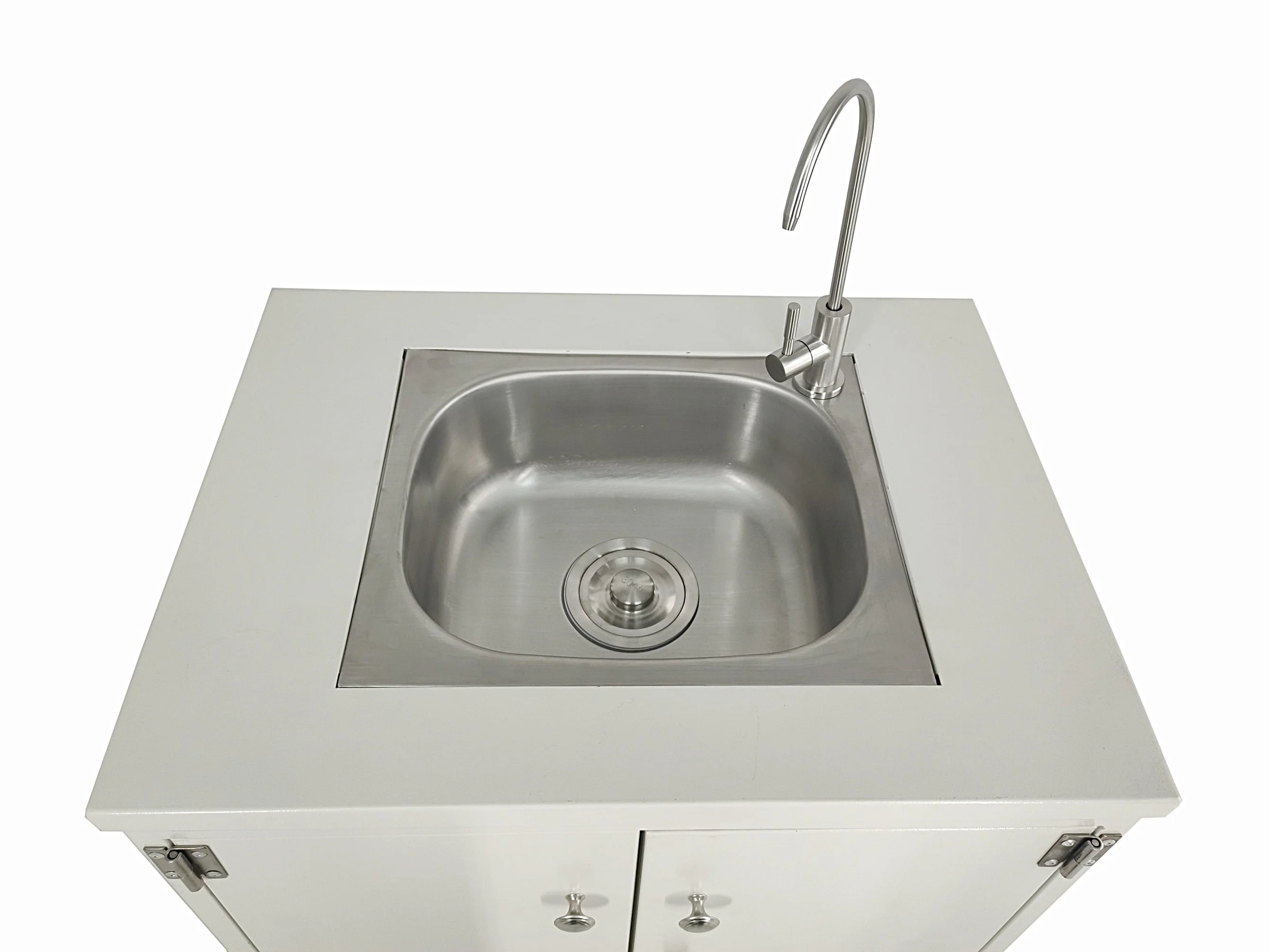 Cabinet Portable Sink Self Contained Hand Wash Station Mobile Sink Water Fountain Water Supply 110V/12V Powered Built in Pump Water Jugs NOT included 24 X 18 X 30" CABINET SIZE 10094 Image 4