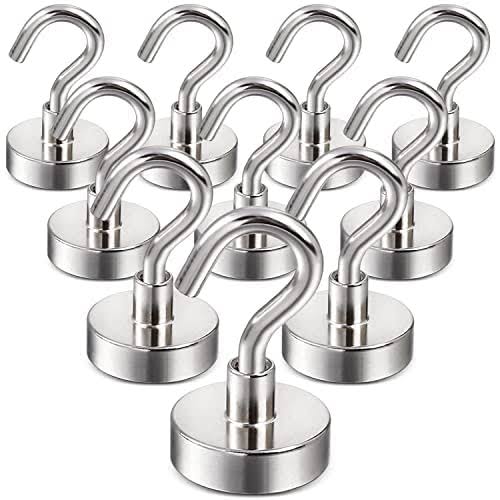 DIYMAG Magnetic Hooks 25lbs Strong Magnet Hooks for Kitchen Home CR