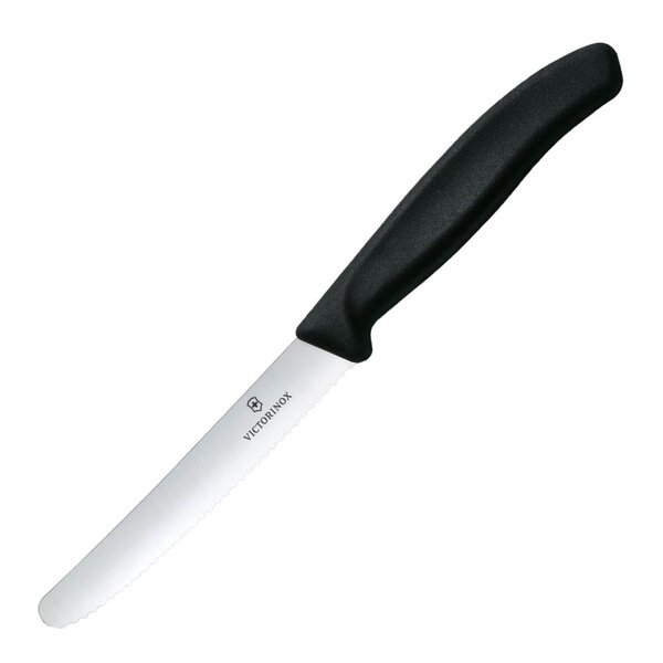 Swiss Classic tomat- & bordkniv 11 cm svart