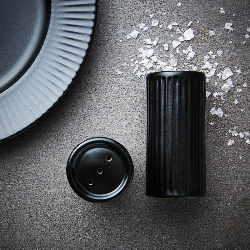 Groovy stentøy salt- og pepper gaveeske svart
