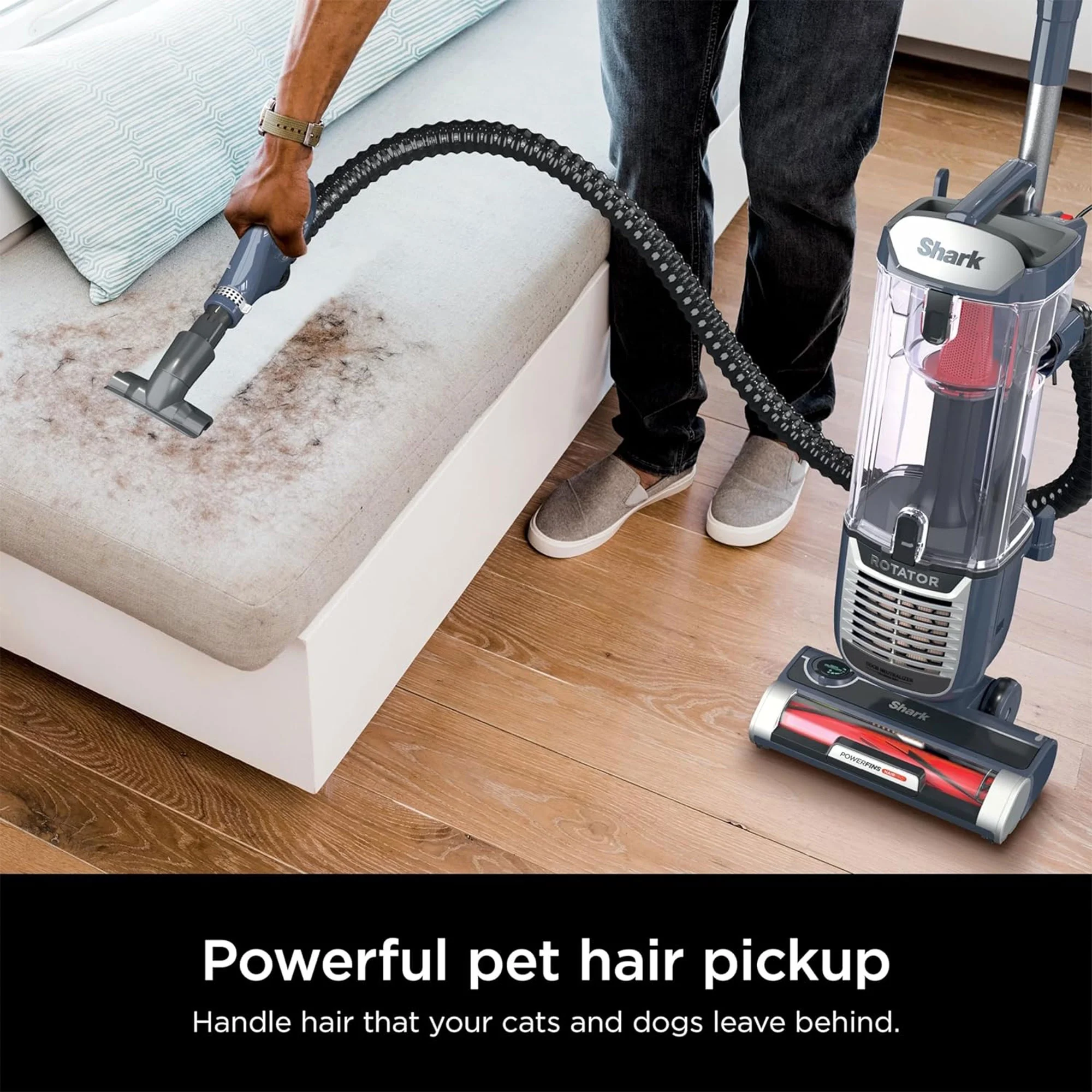 Open Box Vacuum Cleaner Rotator Lightweight Bagless Upright Pet Hair Navy - Image 6