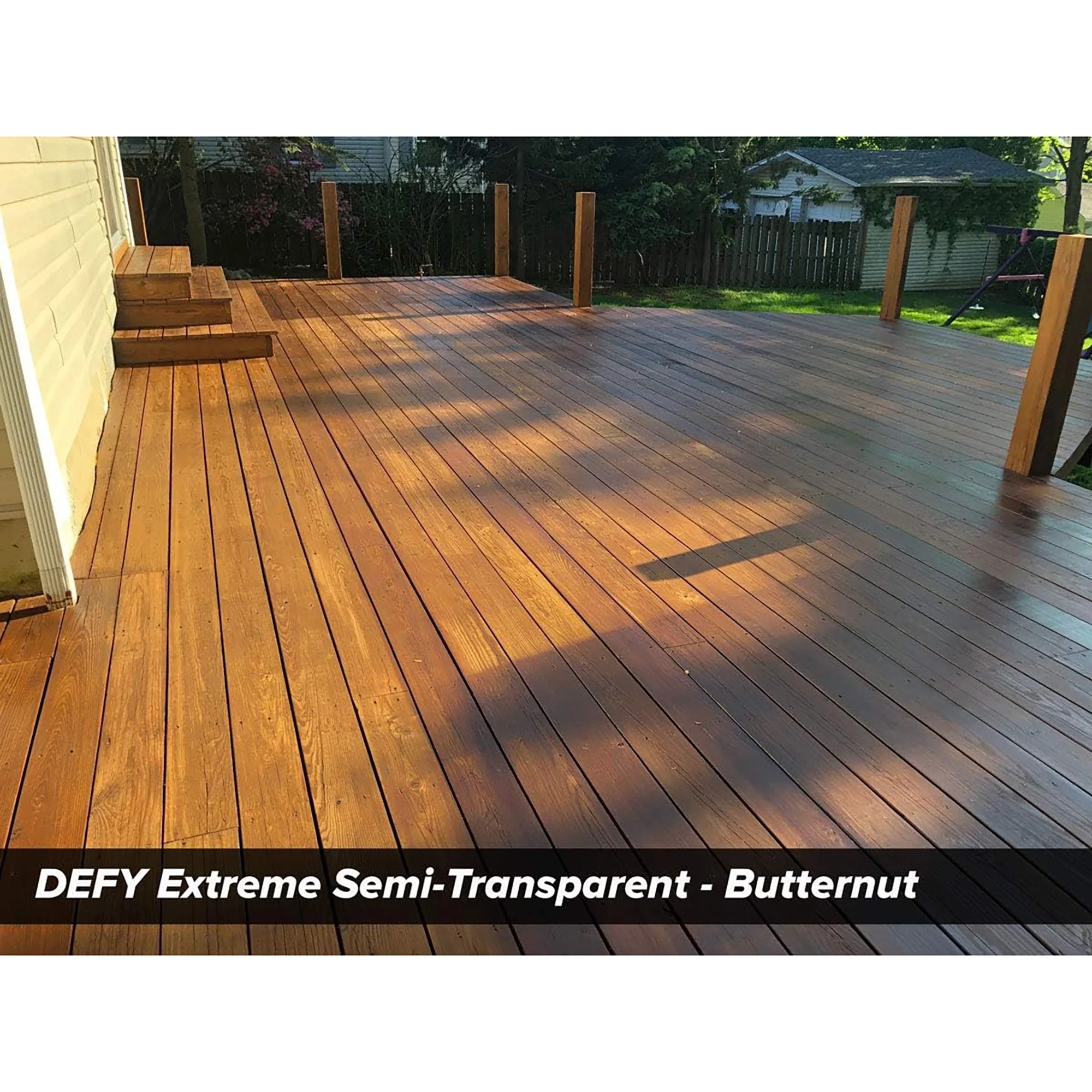 Extreme Wood Stain and Sealer in One 5 Gallon Semi-Transparent Waterproof Coating for All Wood Types Butternut - Image 7