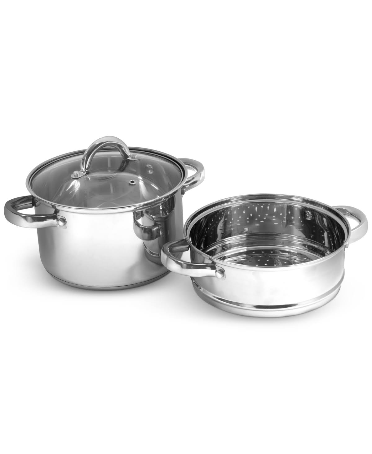 Sedona Stainless Steel Multi Cooker with Glass Lid & Steam Tray 4-Qt.