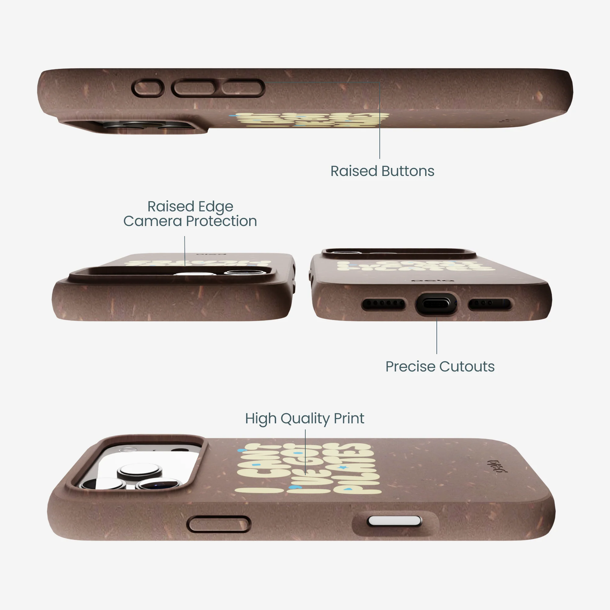 Chocolate Brown Ive got Pilates iPhone 17 Pro Max Case