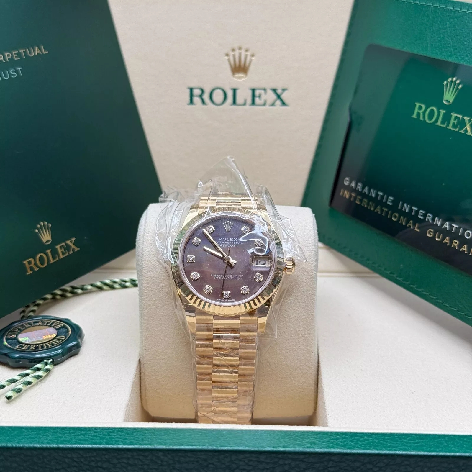 【Super Clone】RLX Datejust m278278-0038 Black Mother-of-Pearl 31mm Dial President Bracelet Watch
