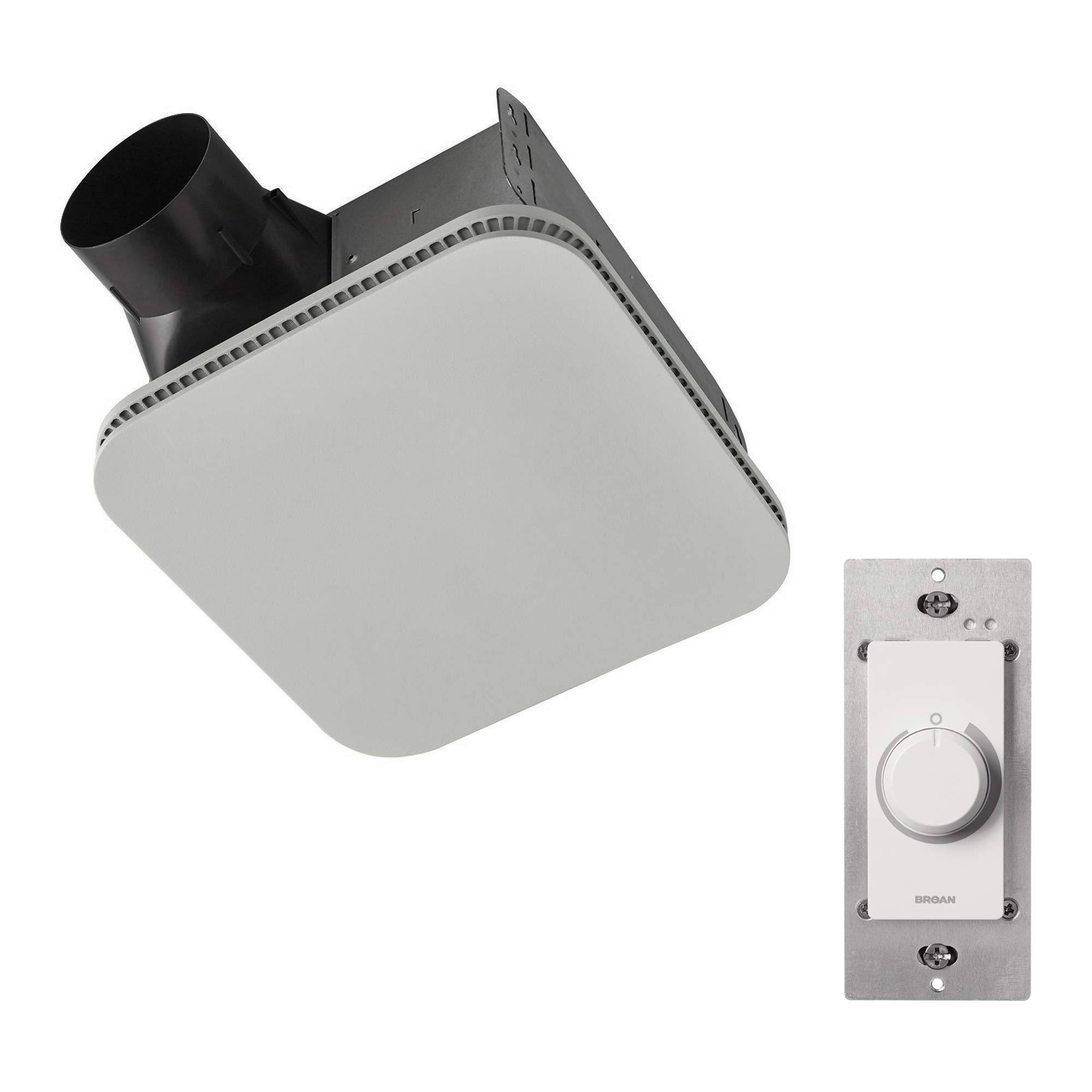 Broan Roomside 110 CFM, 1 Sone Fan, CleanCover, Energy Star with Infinitely Adjustable Speed Control Switch