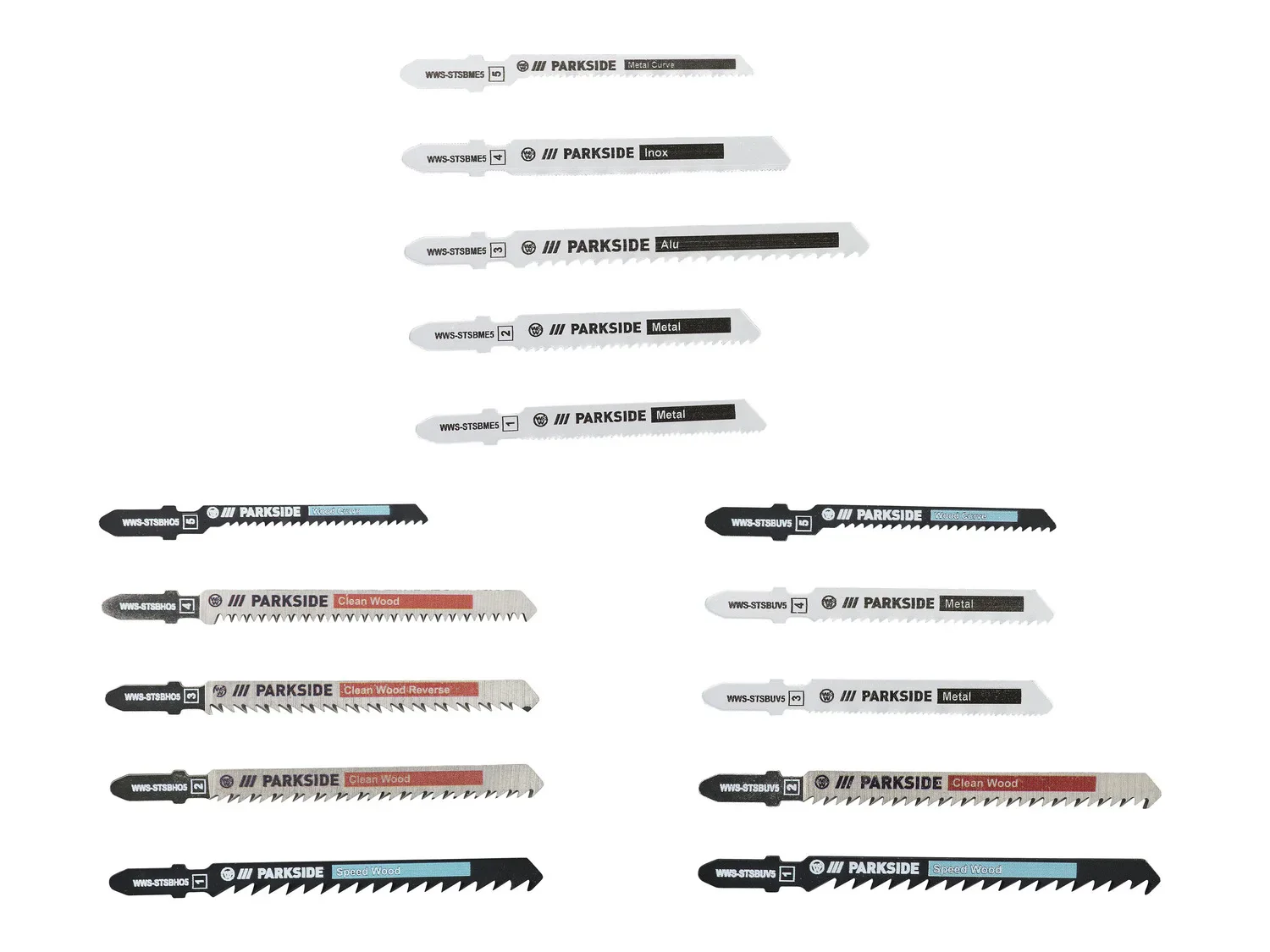 PARKSIDE Set de lames de scie sauteuse PSTZ 3 A1, 5 pices