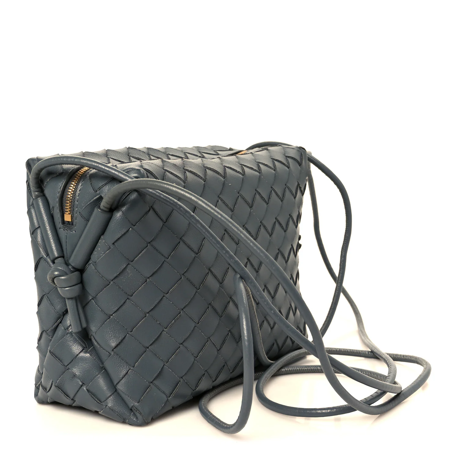 Nappa Intrecciato Small Loop Camera Bag Thunder