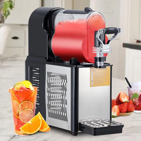Machine à granita professionnelle 3L en acier inoxydable autonettoyante pour boissons glacées et fonte de neige, idéale pour la maison, les cafés et les restaurants.
