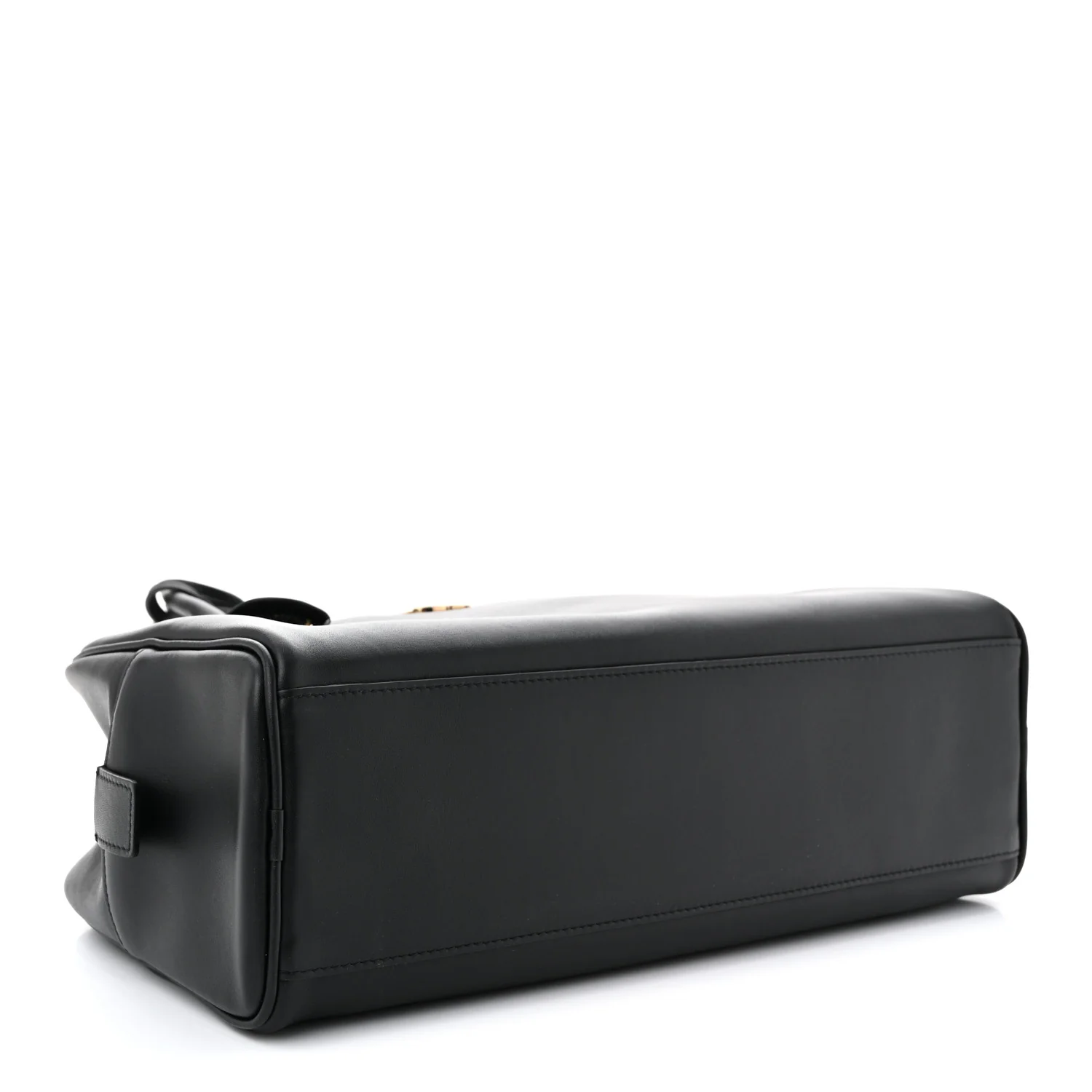 Calfskin Large Perfect Bowling Bag Black