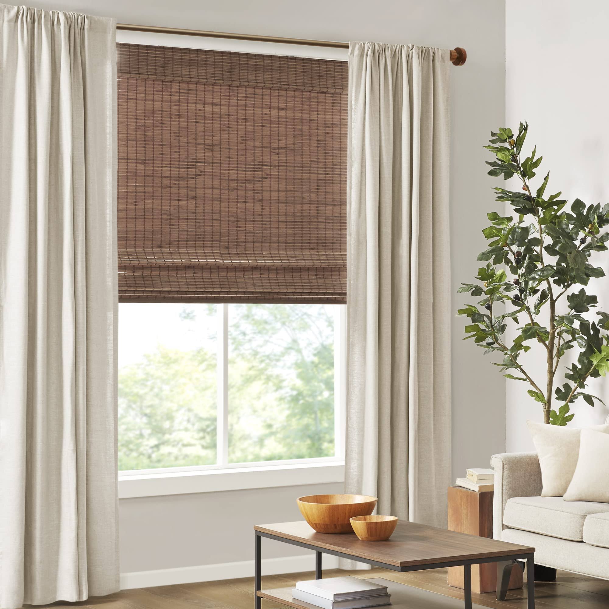 Madison Park Lyndon Bamboo Light Filtering Roman Shade - 29x64