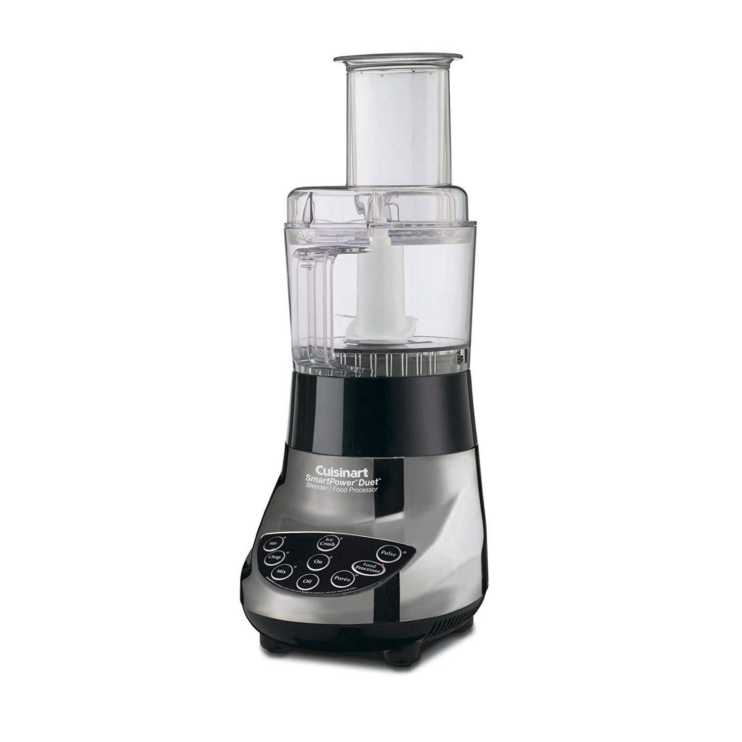 BFP-703BCP1 Smart Power Duet Blender & Food Processor, 500-Watt Motor, 48-Oz Glass Jar, 3-Cup Processor, 7-Speed Ice Crush, Stainless Steel Blades, Brushed Chrome, BPA-Free, 120V