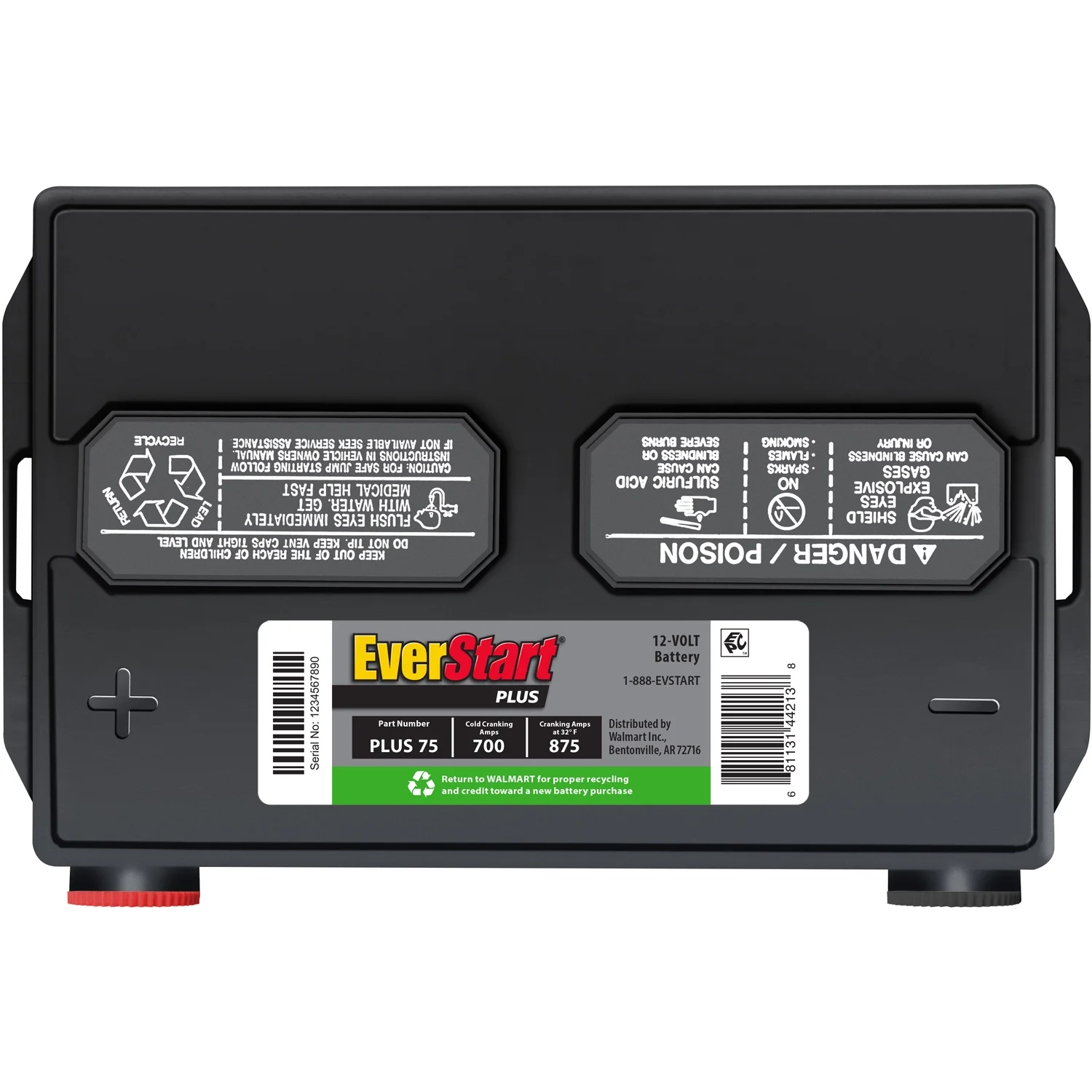 Plus Lead Acid Automotive Battery, Group Size 75 12 Volt, 700 CCA - Image 3
