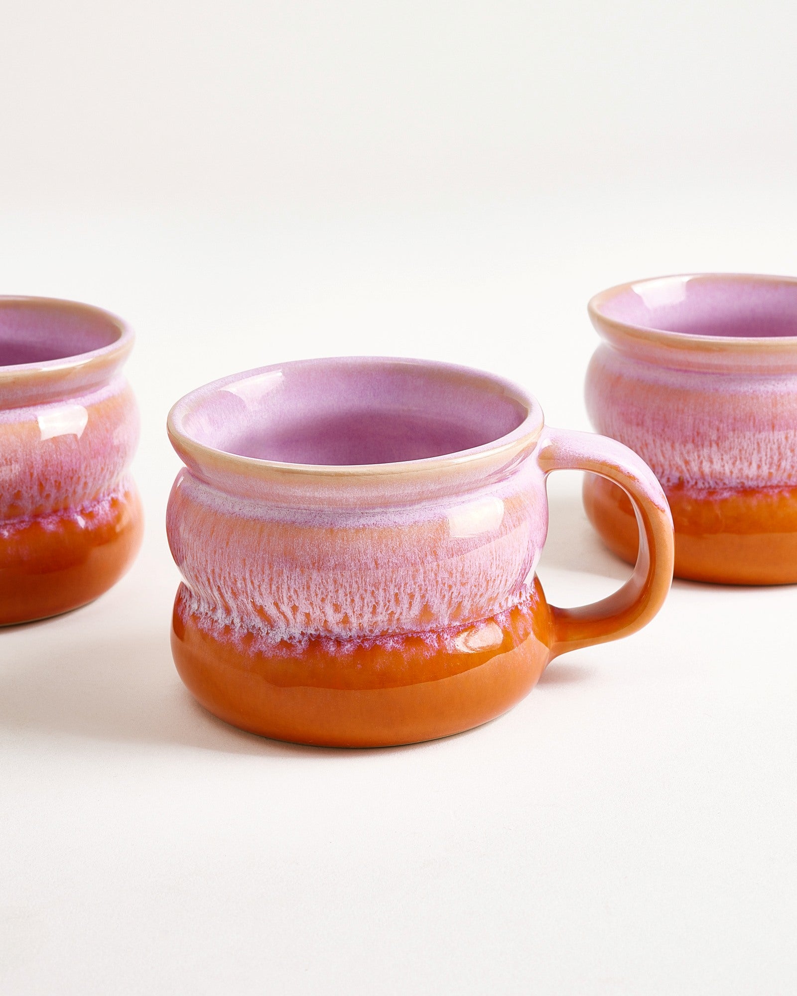 OMBRA - SMALL MUG BUBBLE PINK ORANGE SET OF 6