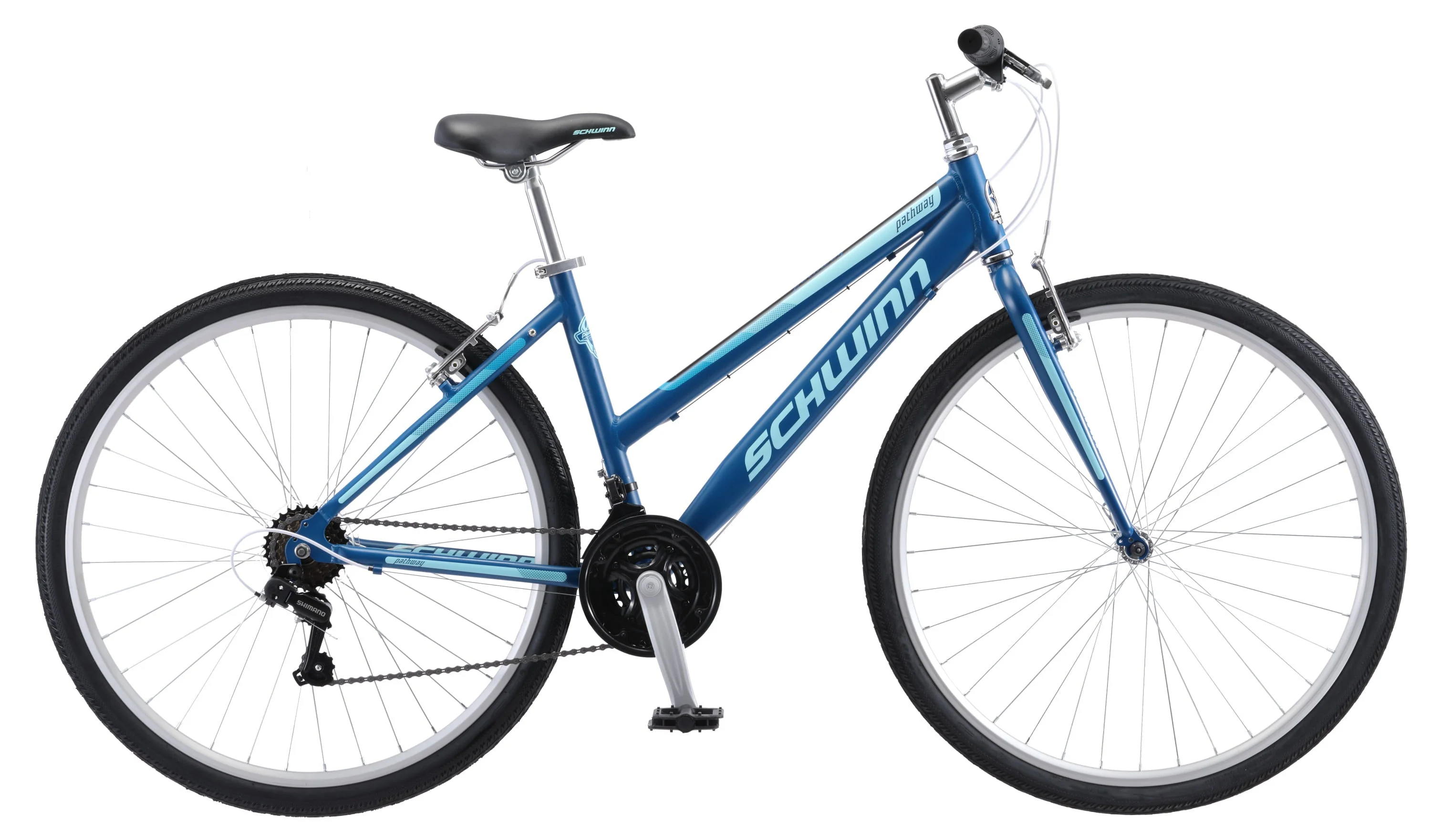 Pathway Multi Use Bike, 700c wheels, 18 speeds, womens frame, blue, 28 inch wheel size, hybrid Image 6