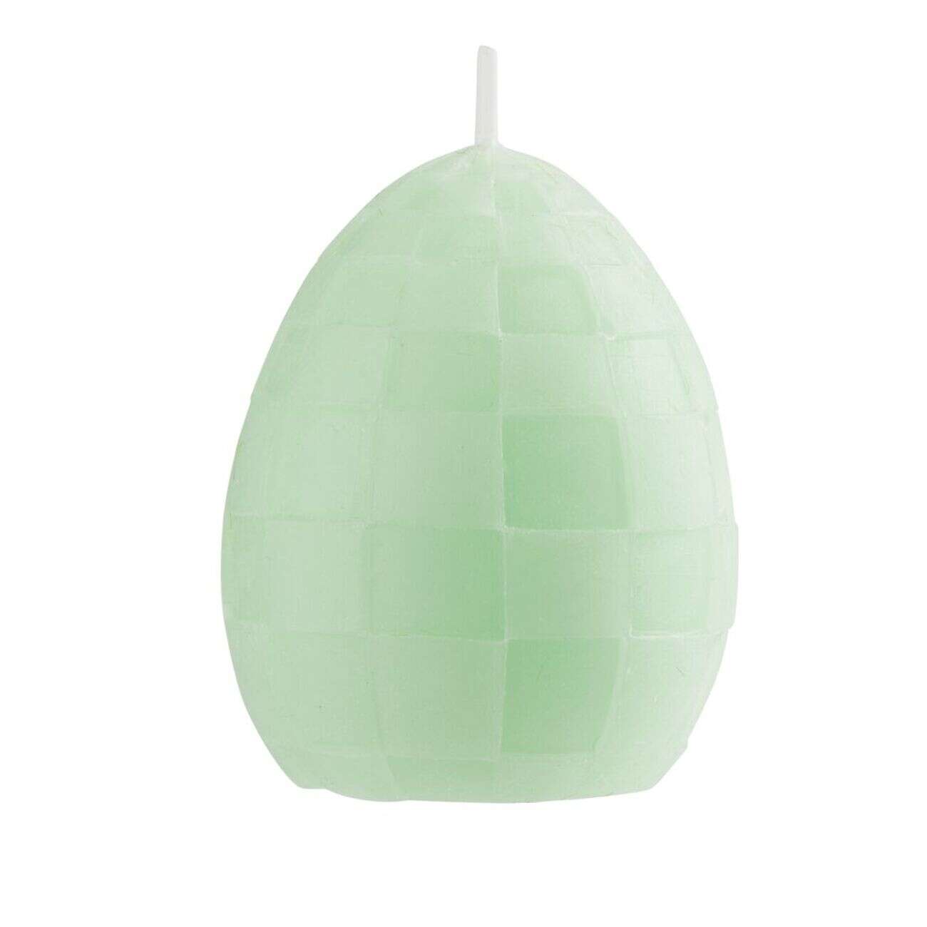 Bougie forme oeuf décoré pastel Ø5xH7cm (4 modèles)