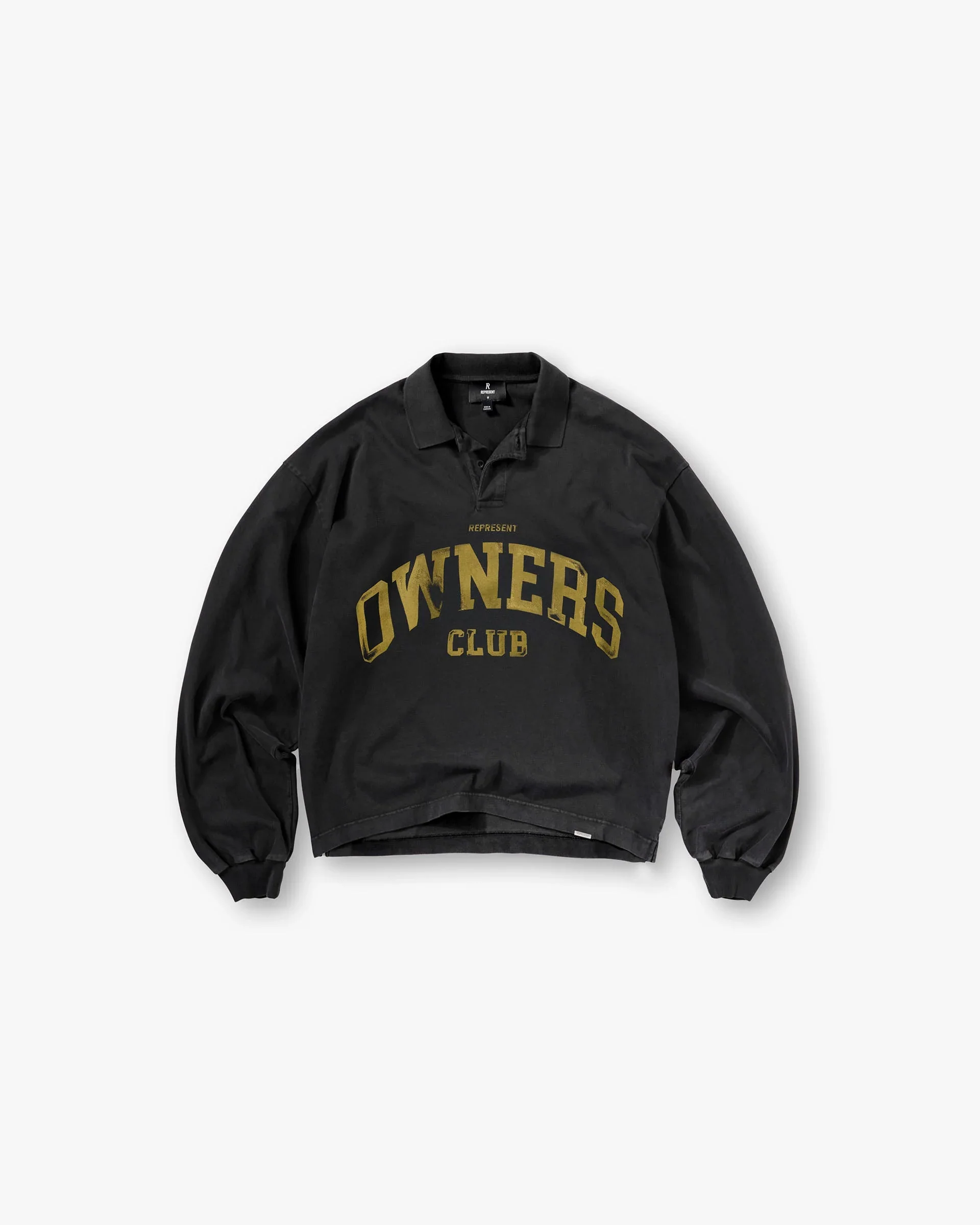 Represent Owners Club Rugby Polo - Faded Black
