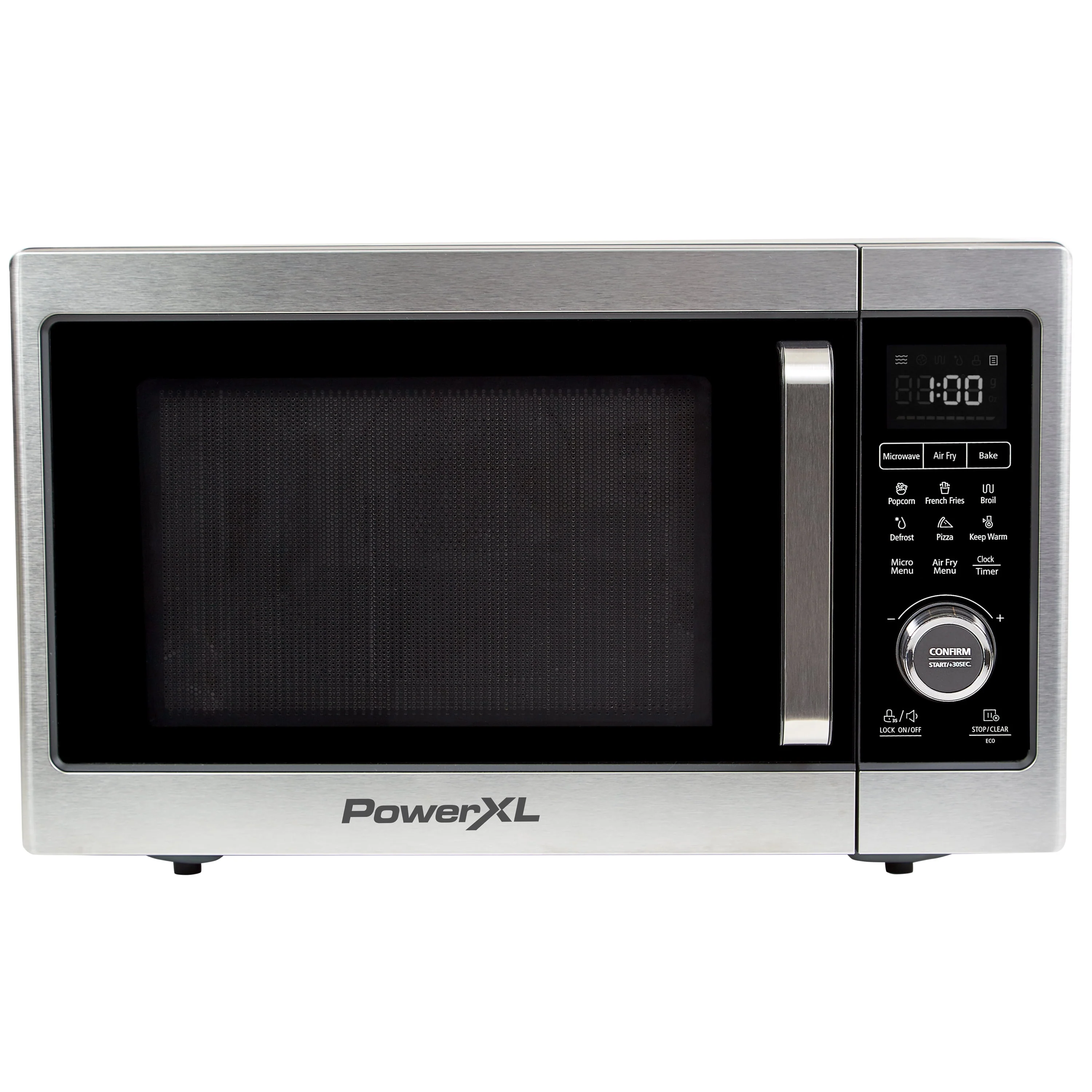 Powerxl Microwave Air Fryer Plus, Stainless Steel / Black, 1cu. Ft