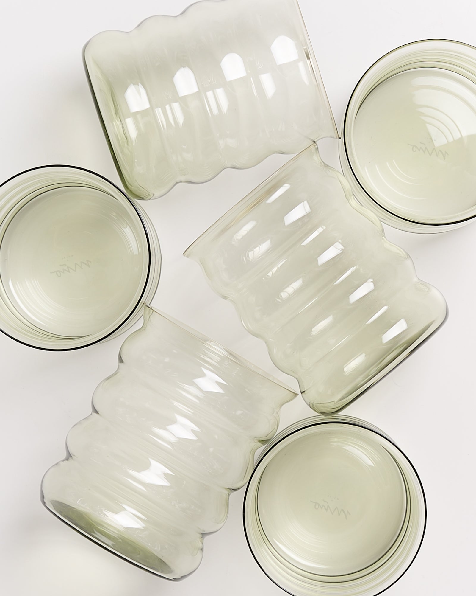 JOIA - LARGE GLASS BUBBLE EMERALD SET OF 6