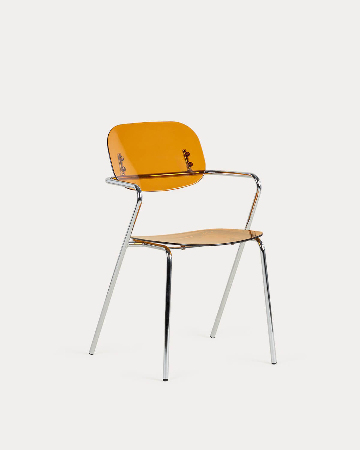 Pinha - Pack 4 Sillas de Comedor con Reposabrazos de Polietileno y Metal Pinha