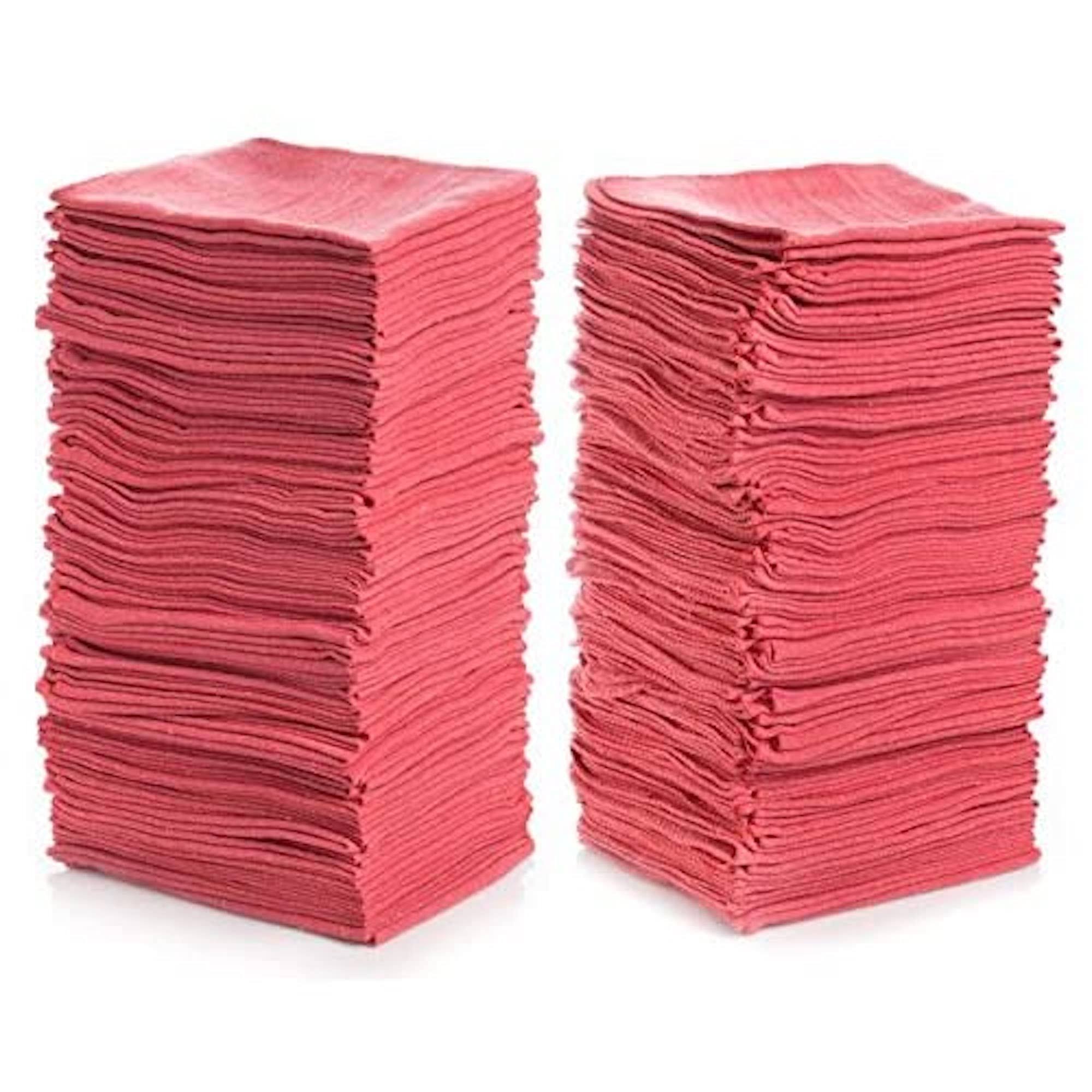 Simpli-Magic 78966-100pk Shop Towels 14x12, Red, 100 Pack