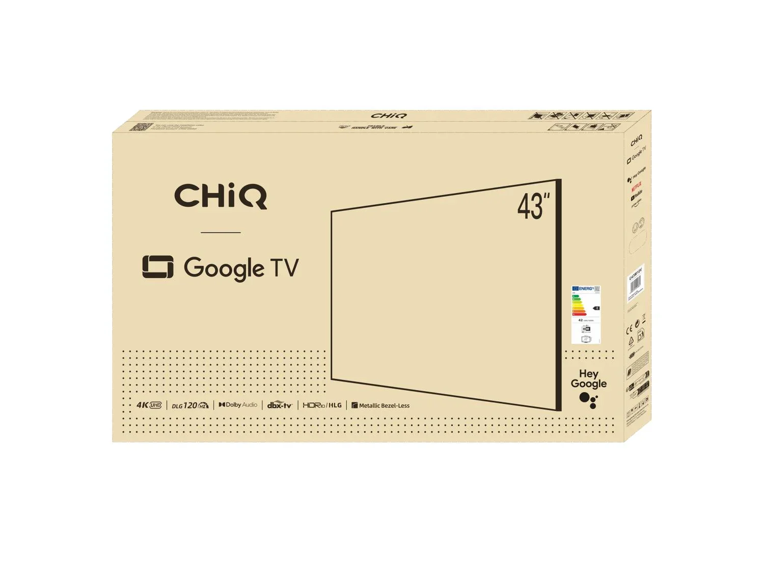Chiq Smart TV UHD U43M10V, 43 pouces (108 cm)