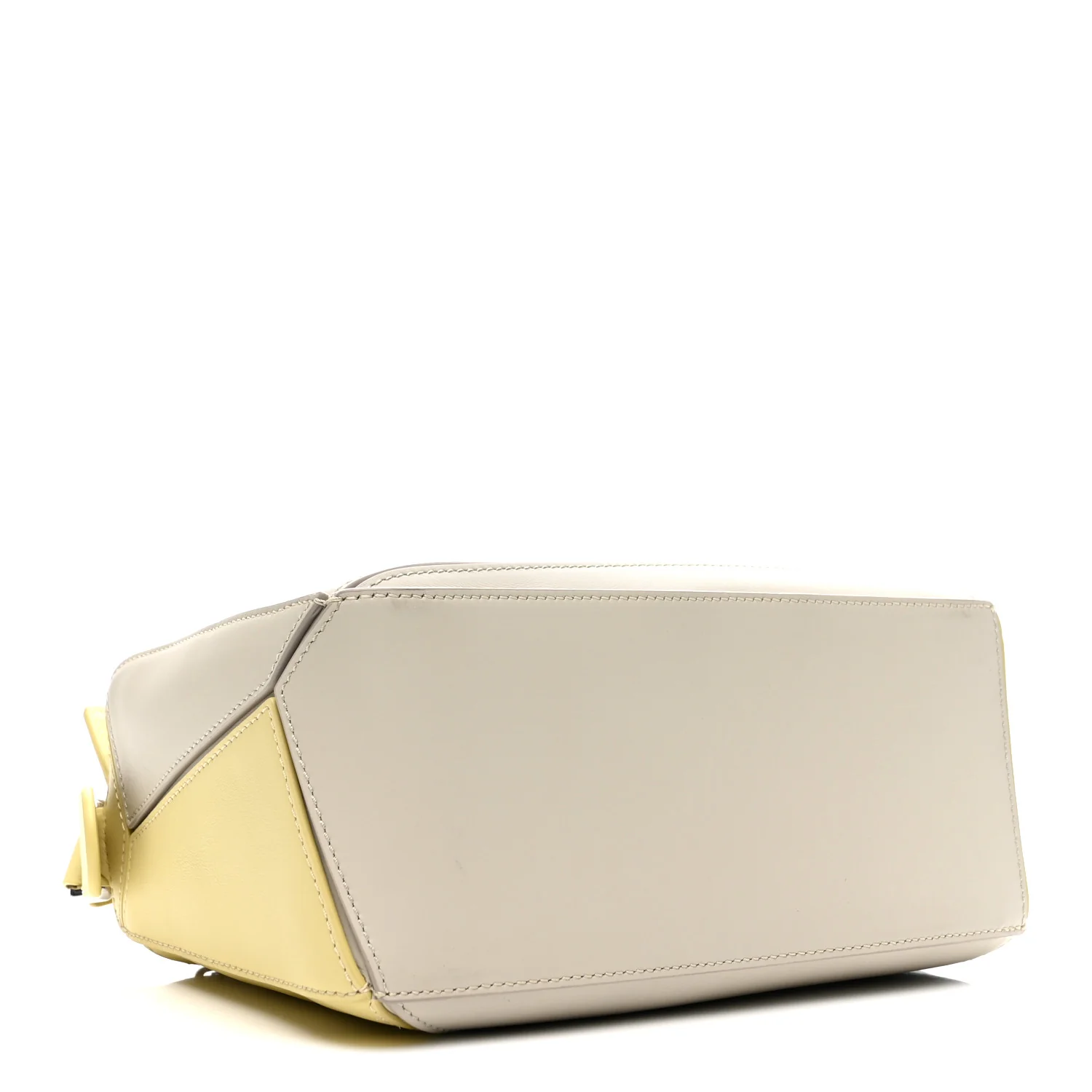 X ALBERS Nappa Calfskin Small Puzzle Bag Pale Grey Light Citrine