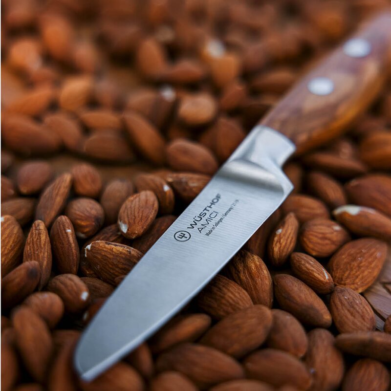 Amici skrellekniv 9 cm oliventre