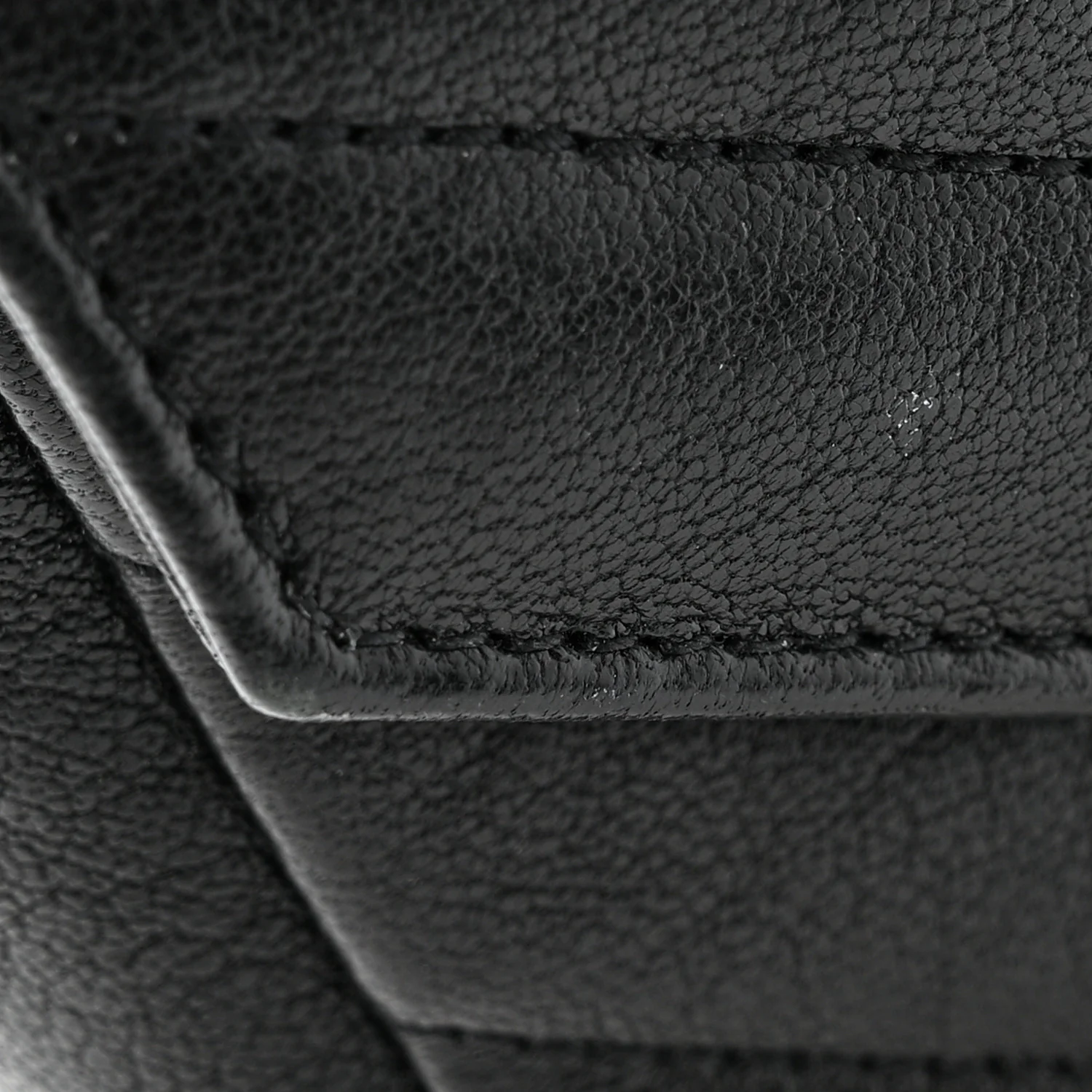 Sheepskin Matelasse Chevron Monogram Mini College Bag Black