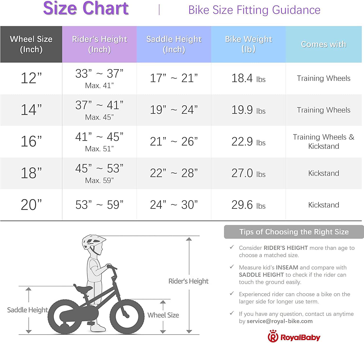 Royalbaby Girls Bike 20 in Hony Bike Purple with Kickstand
