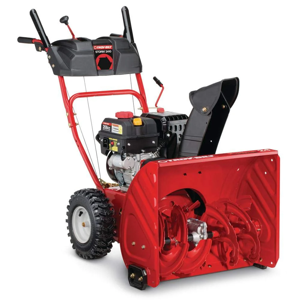 Troy - Bilt Storm 2410 24 In. Two - Stage 208cc Electric Start Self Propelled Gas Snow Blower Remanufactured