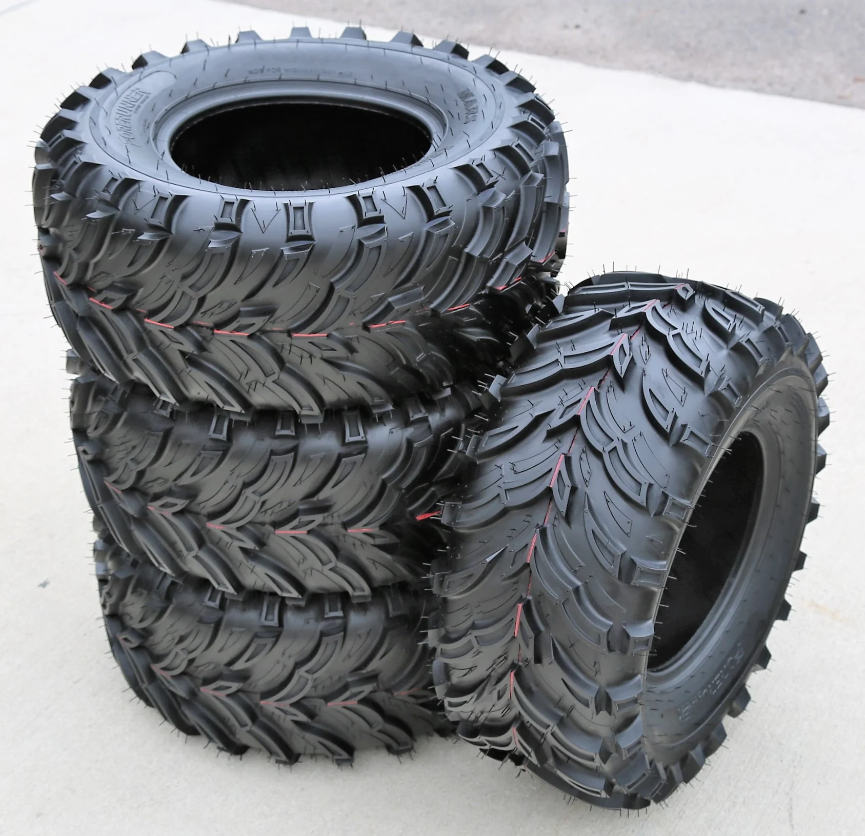 Pair of 2 (TWO) Forerunner Mars B 25x10 00 12 25x10 12 50F 6 Ply MT M/T Mud ATV UTV Tires Image 6