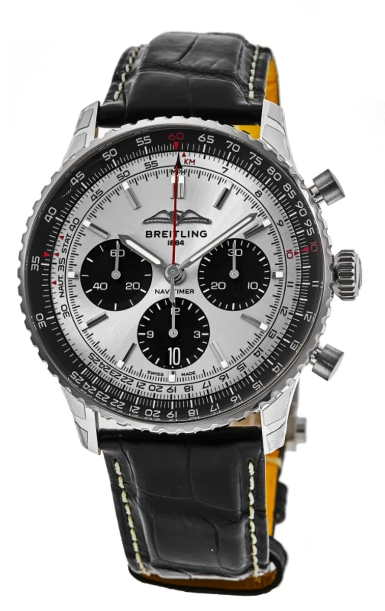 [Super Clone]Breitling AB0138241G1P1 Navitimer B01 Silver Dial - Νew【Super Clone】