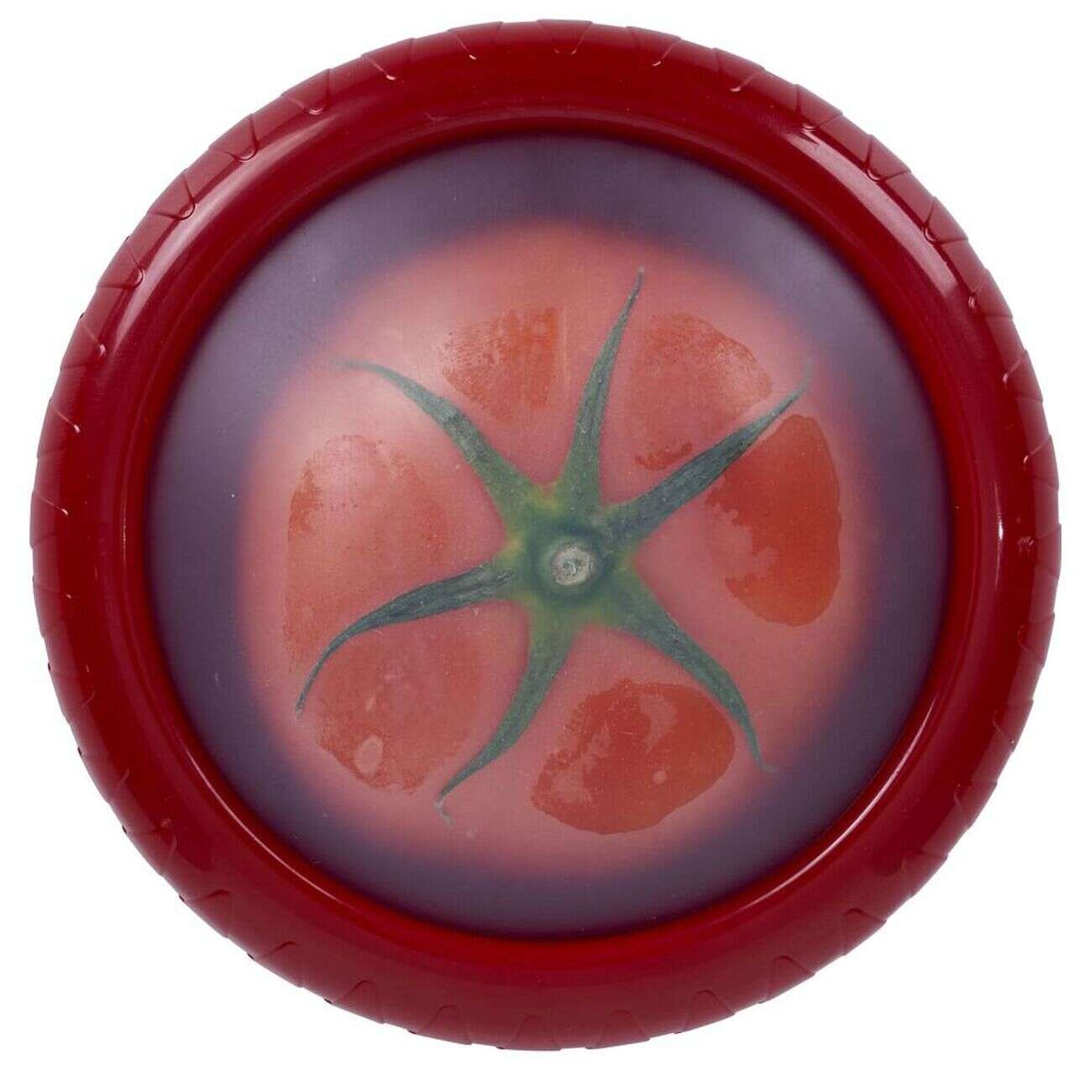 Couvercle conserve tomate en silicone et abs - Ø13xH2,5cm